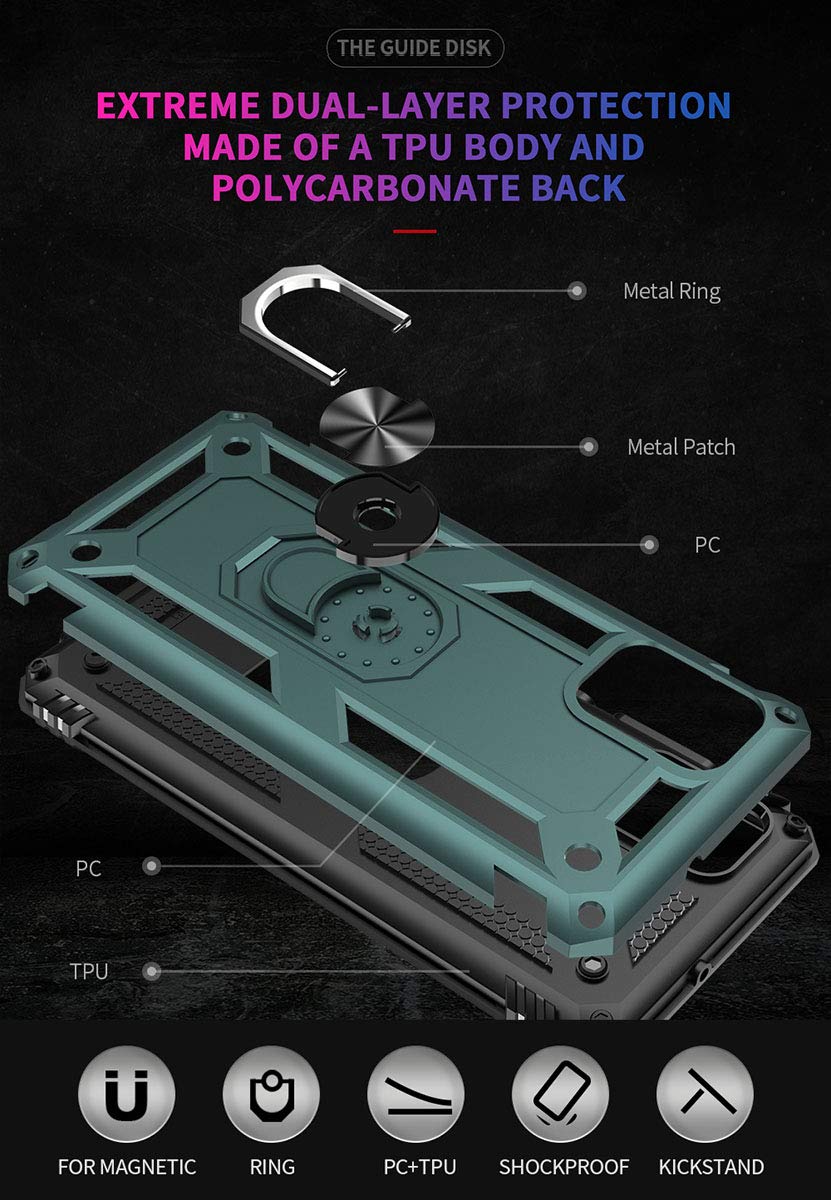 A71 4G Case, Phone Case For Samsung Galaxy A71 4G Case,With Kickstand Ring,Adjustable Stand,Military Grade,Heavy Duty Protection