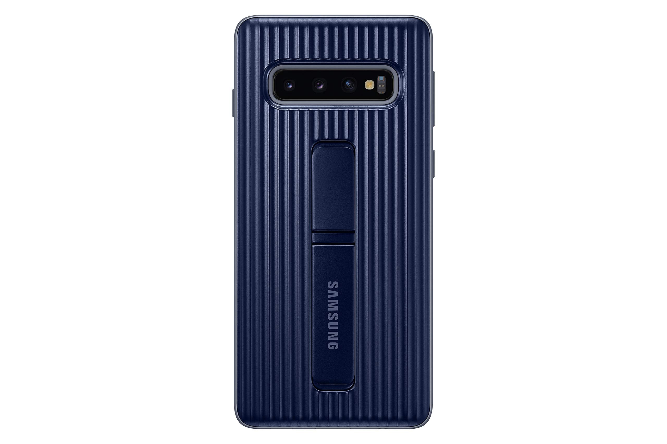 Samsung Galaxy S10 Rugged Protective Case with Kickstand, Blue, Navy, Model:EF-RG973CBEGUS