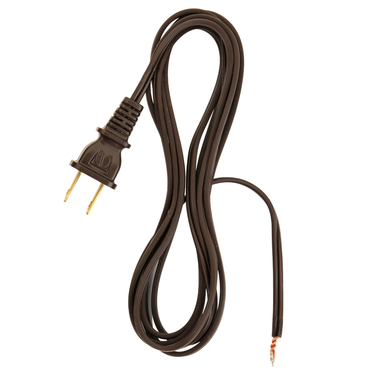 I Like That Lamp 8 Ft Brown Lamp Cord, Vinyl Covered Replacement Electrical Wire, Diy Repair For Table & Floor Lighting Fixtures
