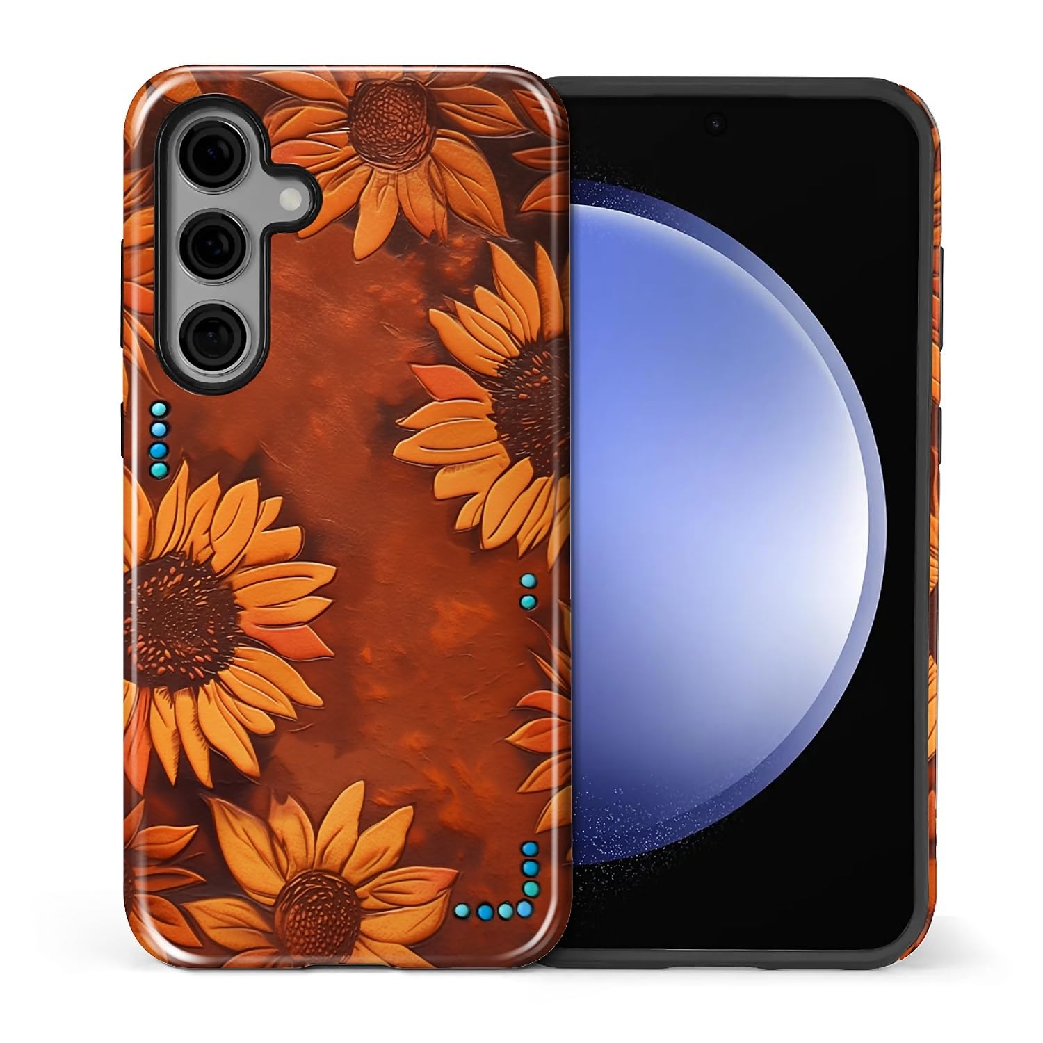 Flivro Case for Samsung Galaxy S23 FE, 2 in 1 PC Hard Shell & Silicone Inner Bumper, AntiScratch Fullbody Cover Shockproof Slim 