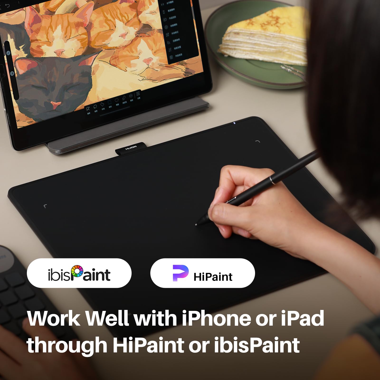 Huion Inspiroy Frego Medium Wireless Drawing Tablet, 10 X 6.25 Inch Bluetooth Graphics Tablet, Portable For Design, Writing, Pho