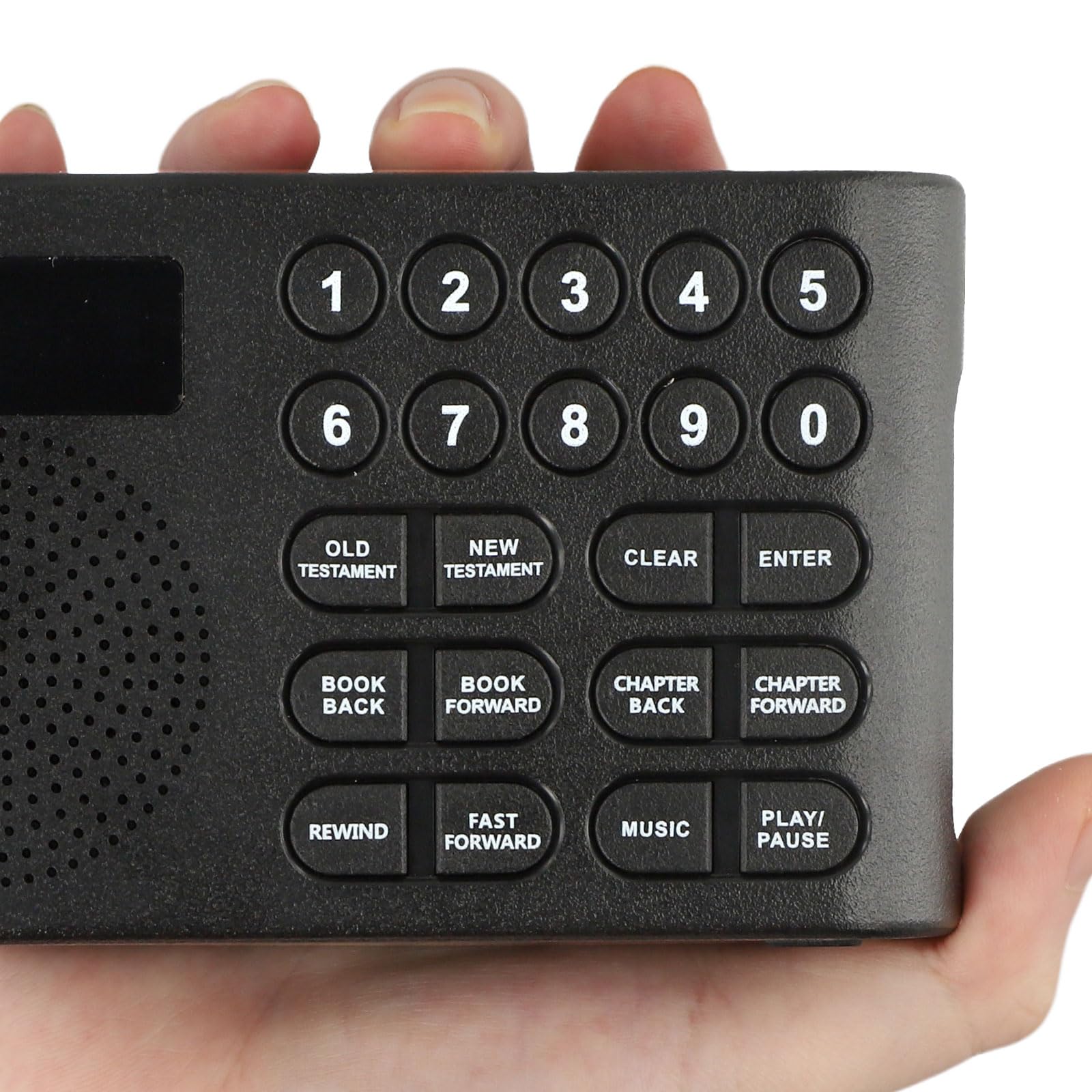 Ablefector Audio Bible Player for Seniors, King James Version New & Old Testimony Preloaded Talking Bible, Rechargeable, Clear S