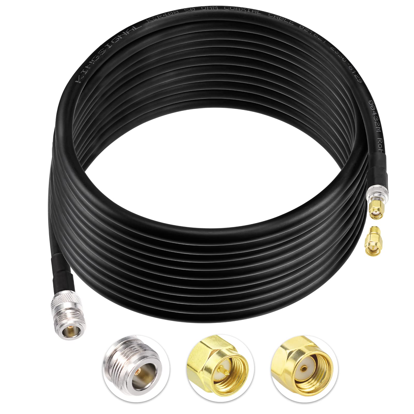 Bingfu Lora Antenna 20Ft Alsr400 Ultra Low Loss Rf Extention Cable   N Female To Rp Sma Male   With Sma Male Adapter Compatible
