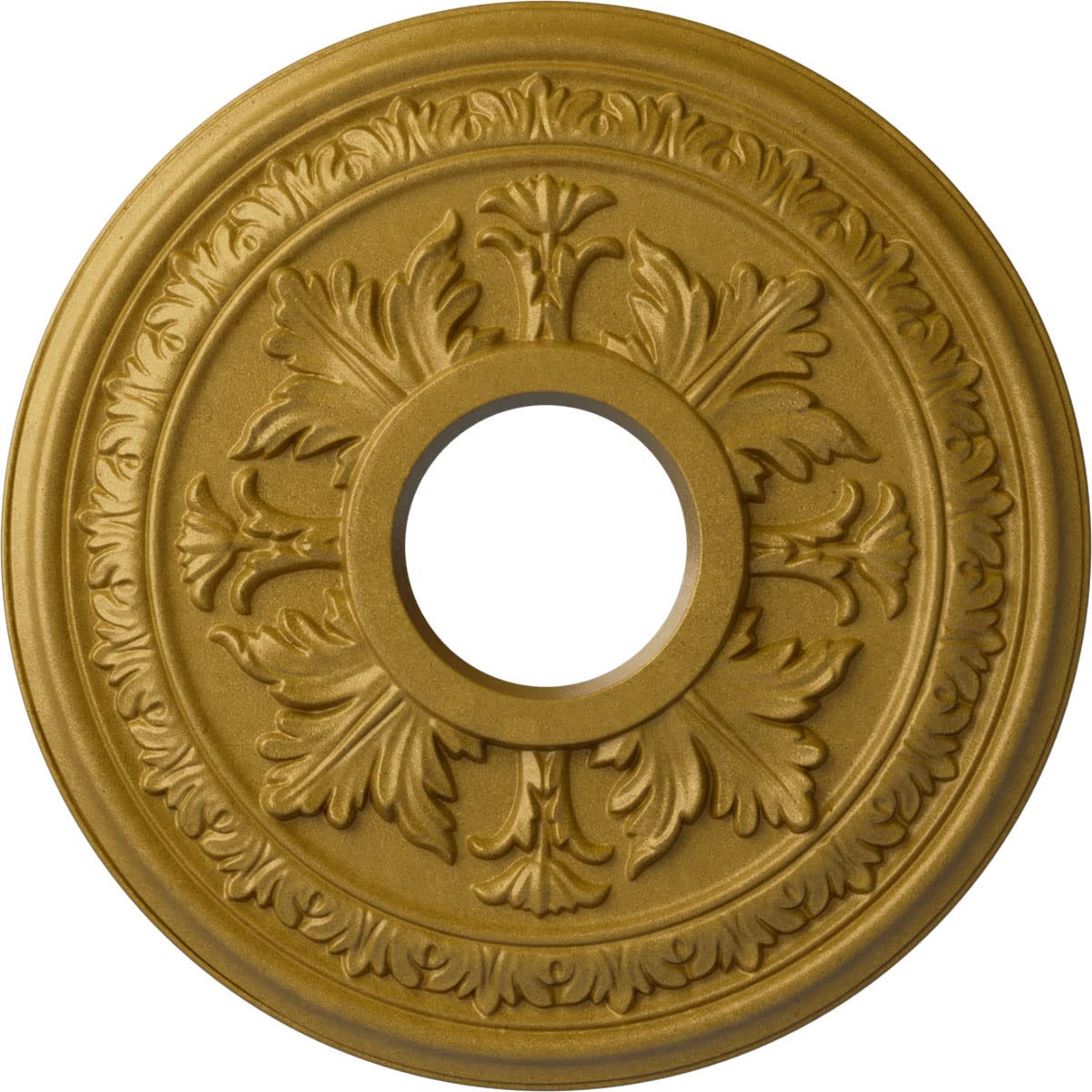 Ekena Millwork CM15BAPGS 15-3/8 x 4-1/4 x 1-1/2 Baltimore Ceiling Medallion, Pharaohs Gold
