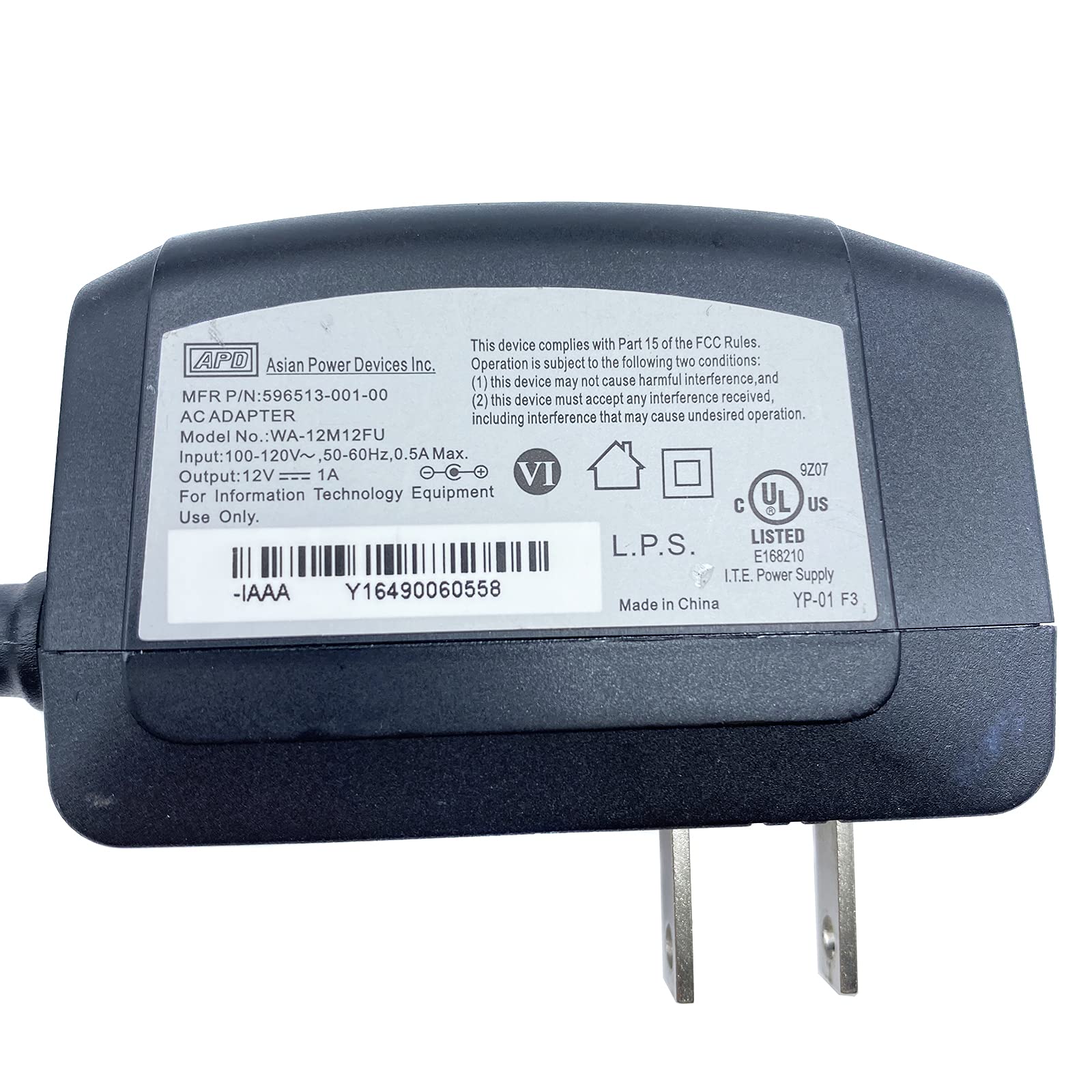 Genuine Apd Wa 12M12Fu Power Supply Adapter 12V 1A