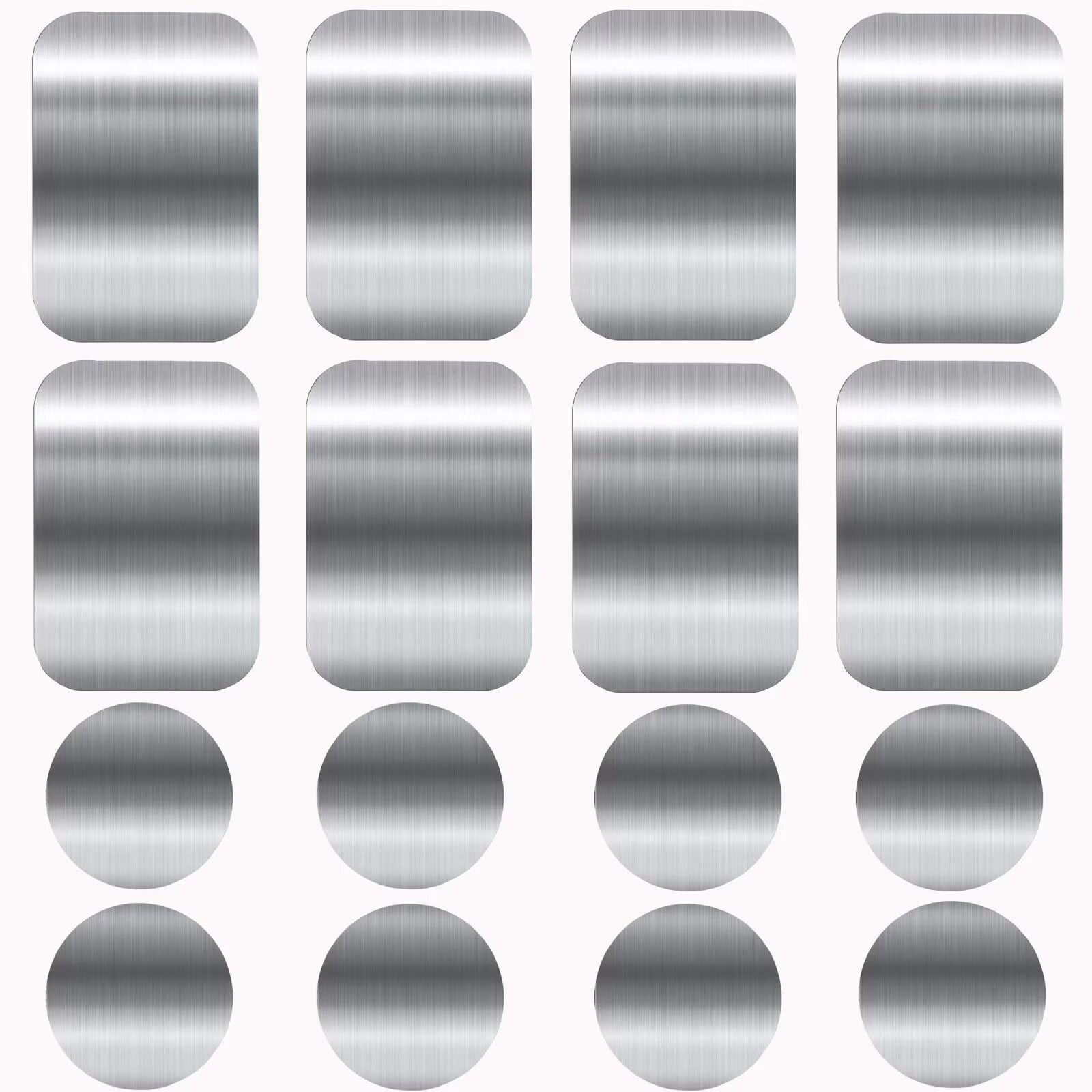 Pau1Hami1Ton Adhesive Thin Metal Plates(Compatible With Magnetic Mounts),16Pcs Metal Plates For Phone Case,Metal Plate For Car,M