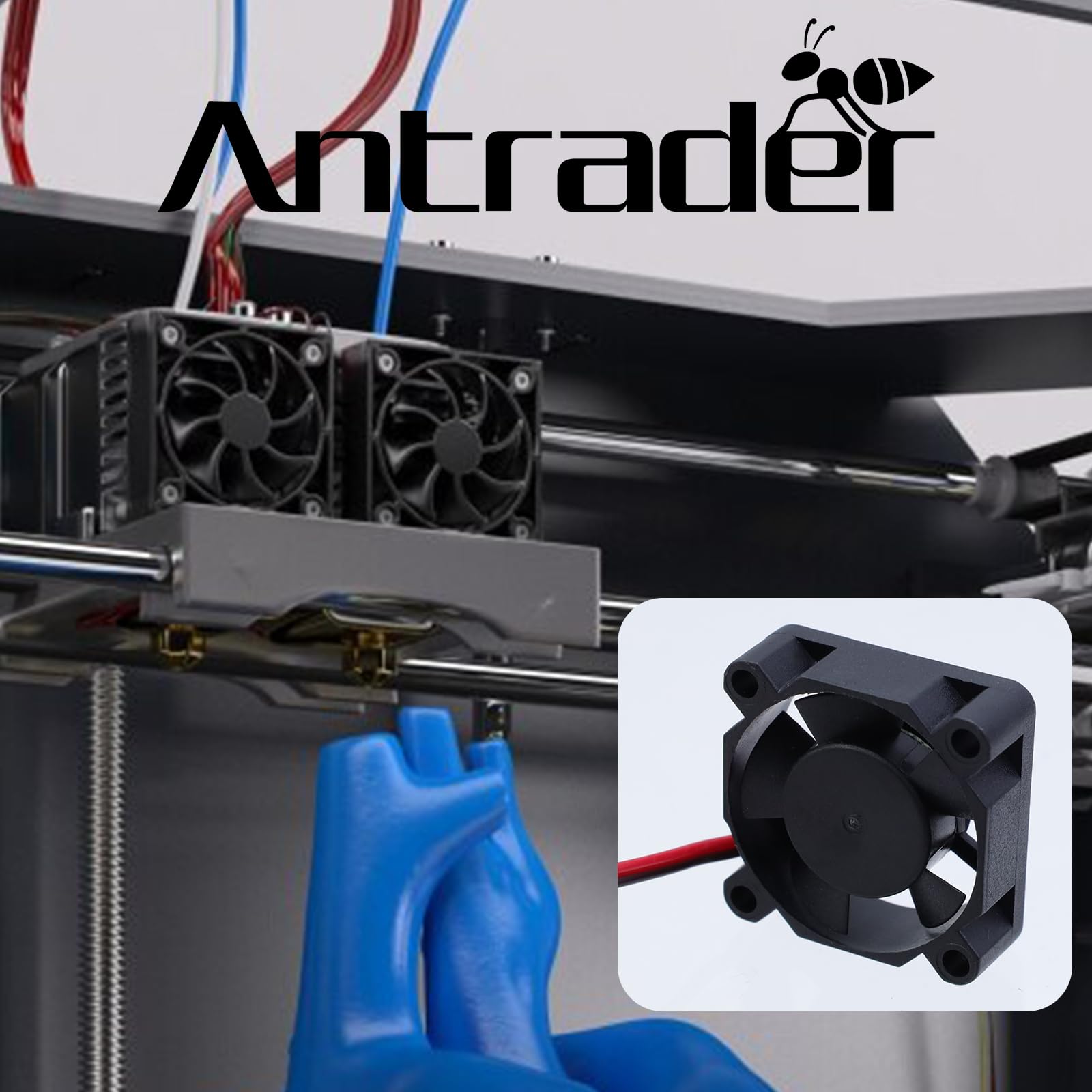 Antrader 3010 12V Dc Brushless Cooling Fan 30X30X10Mm For Diy 3D Printer Extruder Hotend V6 V5 Cpu Humidifier Pack Of 5