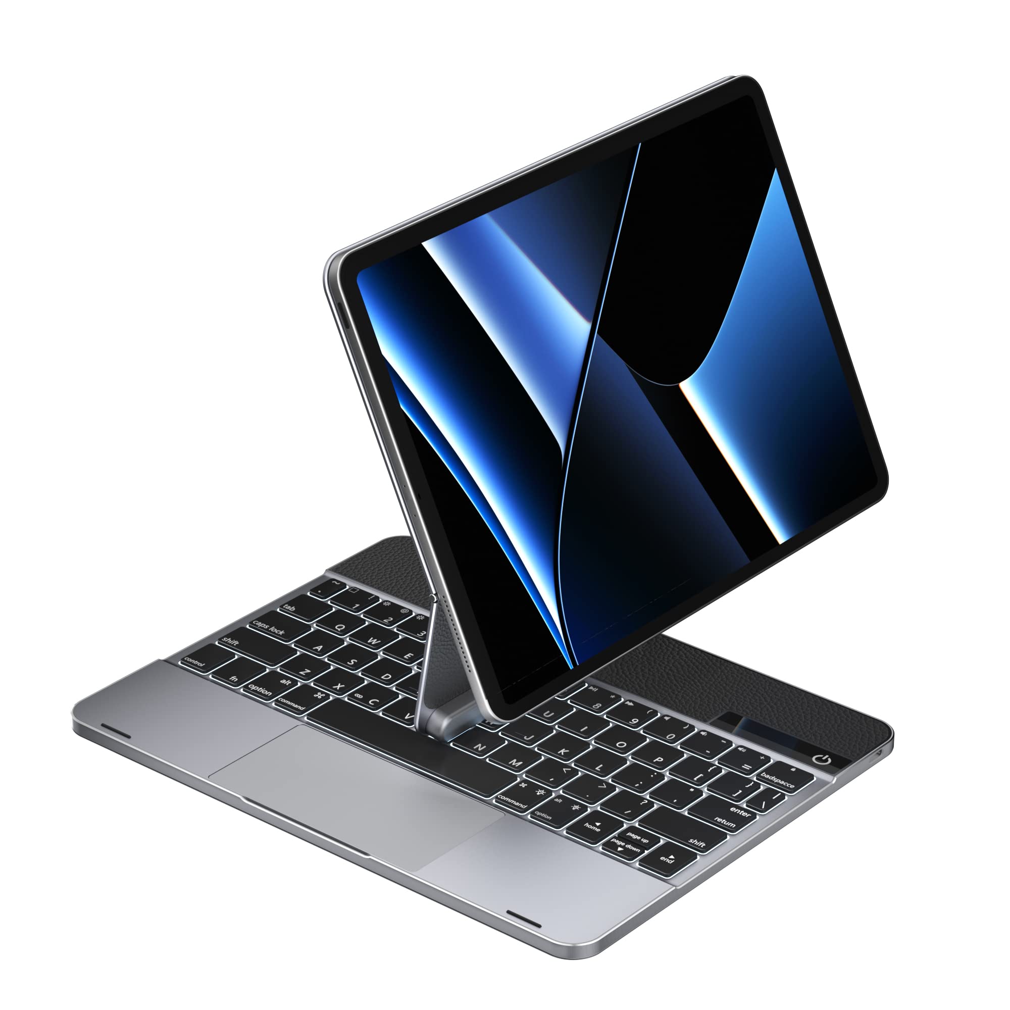 doqo Keyboard case for iPad Air 11(M2) 2024,Air 5th,4th and iPad Pro 11(4th,3rd,2nd,1st Gen) with Touchpad Backlit,360 Rotatable