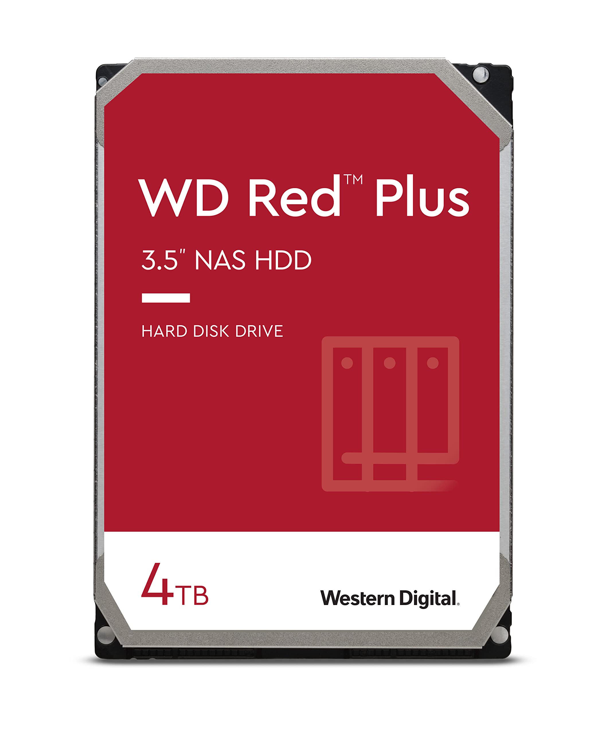 Western Digital 4Tb Wd Red Plus Nas Internal Hard Drive Hdd   5400 Rpm, Sata 6 Gb/S, Cmr, 64 Mb Cache, 3.5''   Wd40Efrx