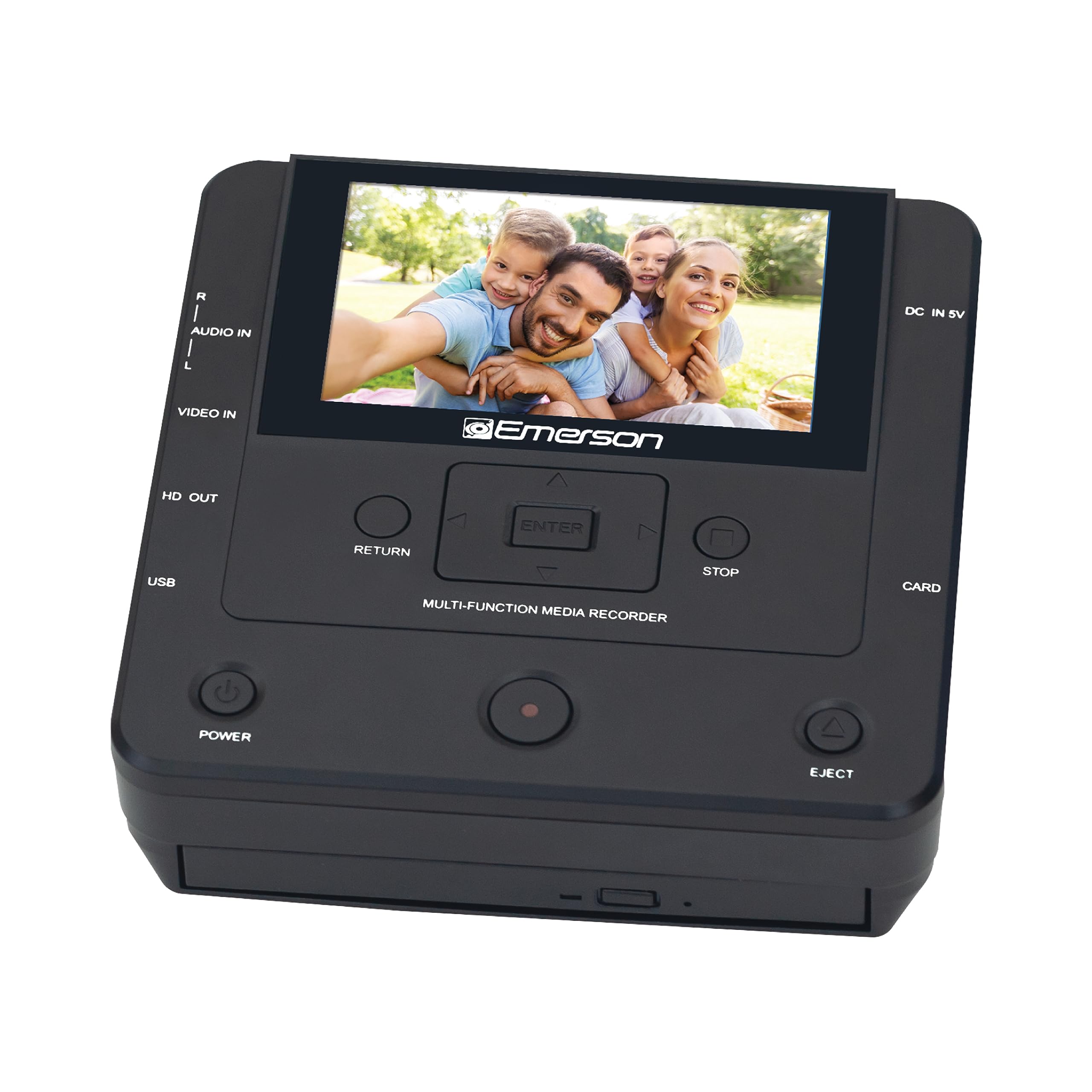 Emerson EMT-1200 Multimedia Recorder with 4.3-Inch LCD Screen: Record Videos, Music, and Photos from Phone to DVD, USB, or Memor