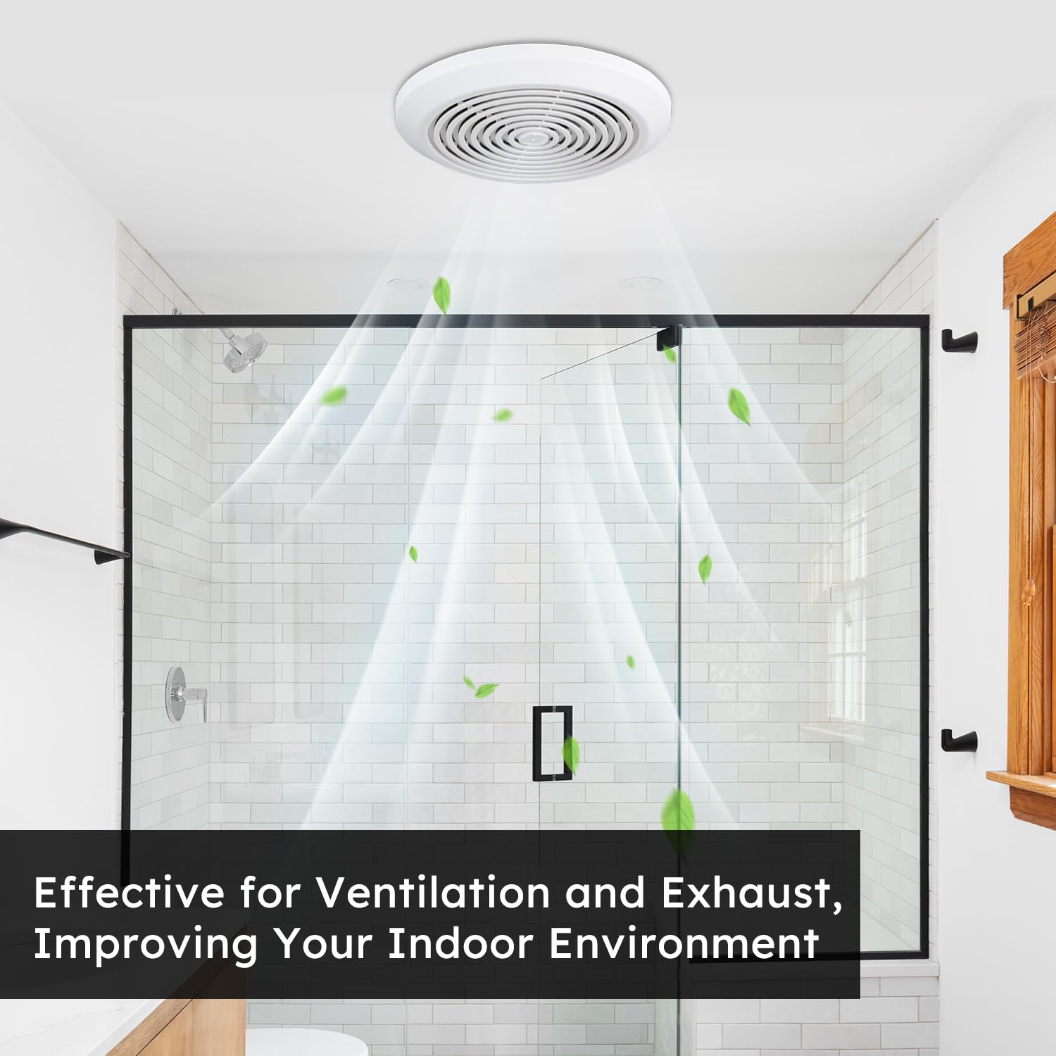 V2262 50 7 Inch Bathroom Exhaust Fan, 50 Cfm, 1.0 Sones, 7'' Ceiling Exhaust Fan, For 8 Inch Diameter Rough In Opening, Ideal Ve