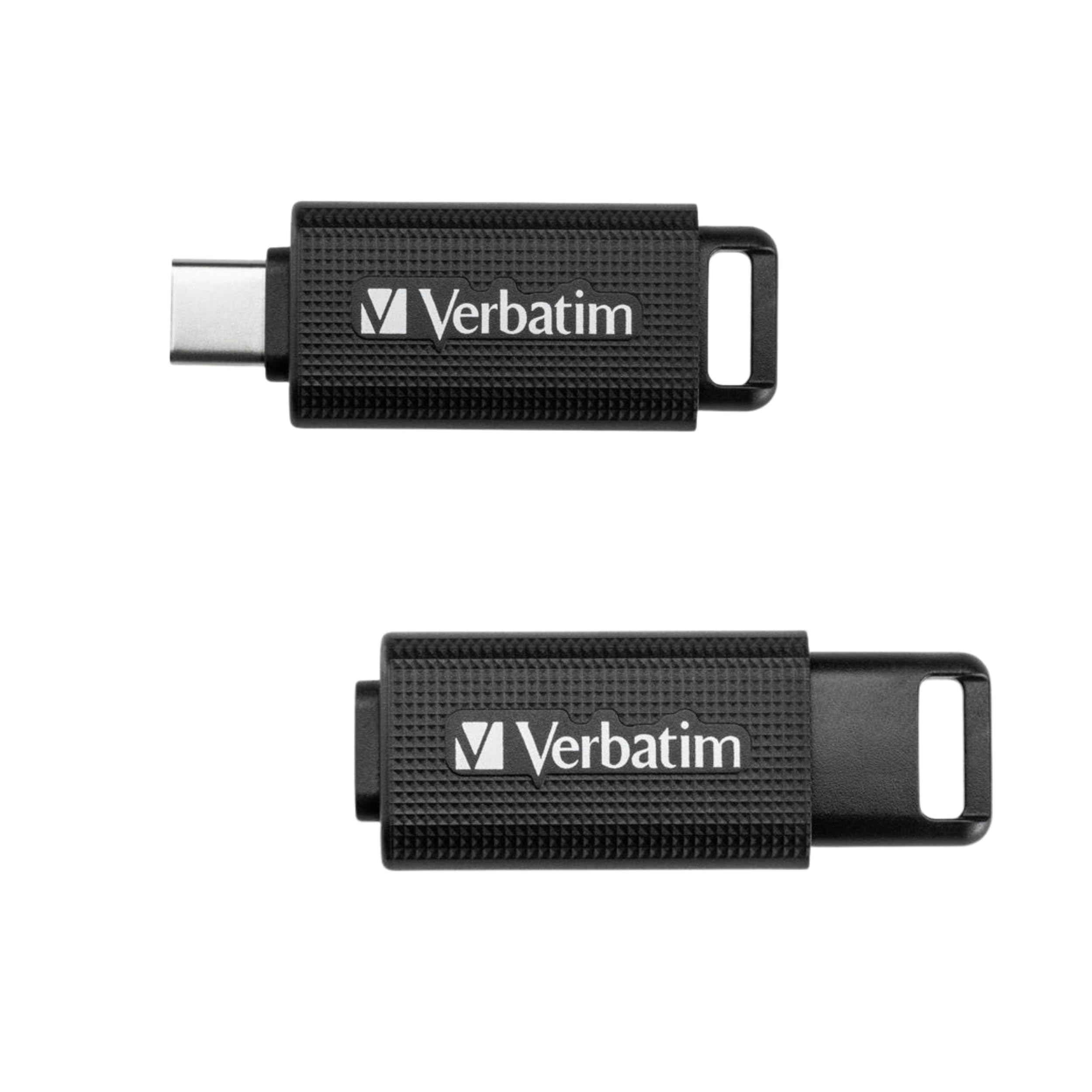 Verbatim Store n Go USB-C Stick Compact Memory Stick with 128GB Data Storage Portable USB Stick in Black Ideal for Mobile Phon