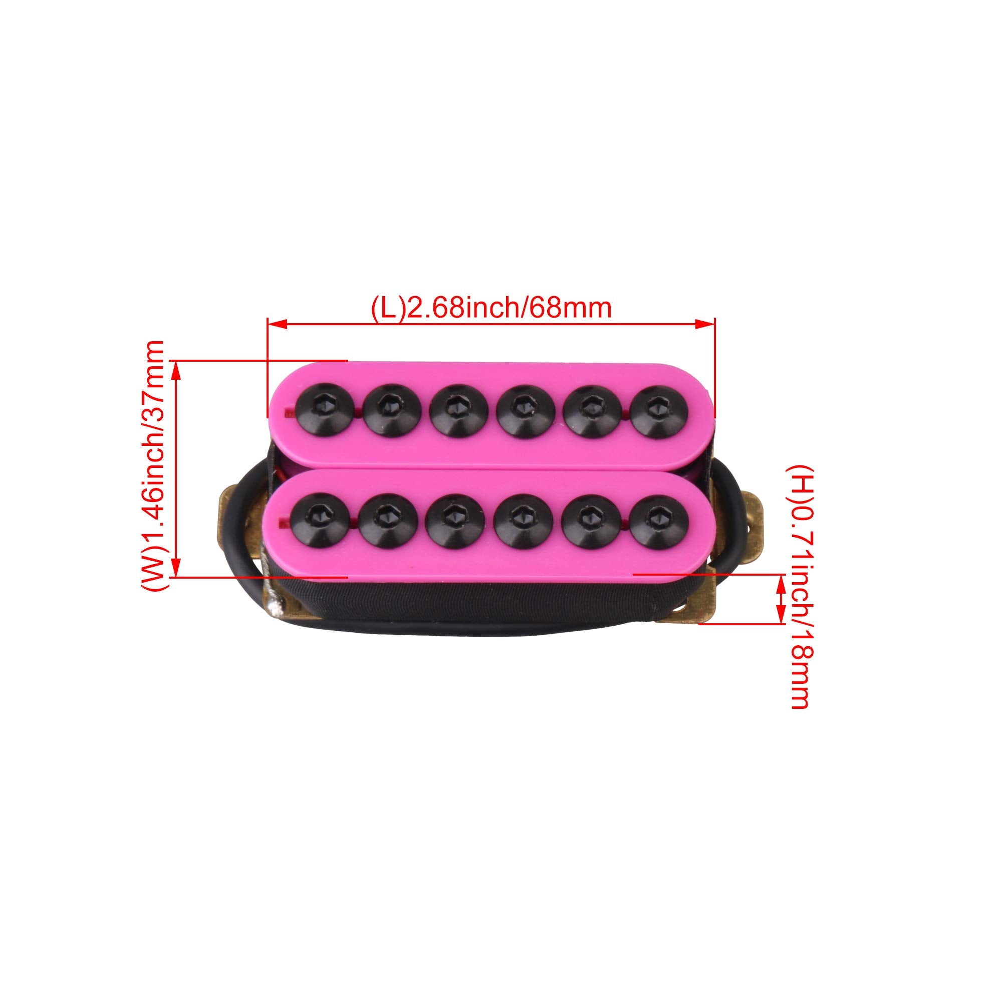 Bqlzr Purple High Output Invader Humbucker Ceramic Magnet Electric Guitar Neck Bridge Pickup Set