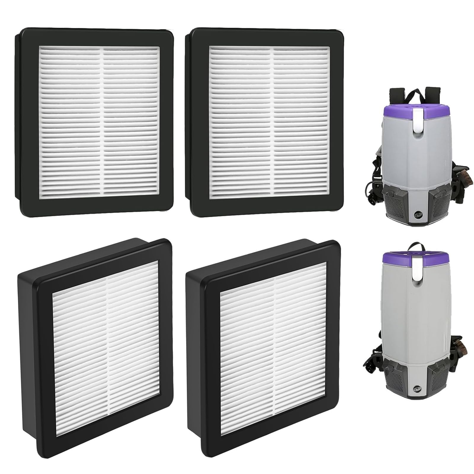 BGSIME 4 Pack 107315 Vacuum Filters for ProTeam Super Coach Pro 10