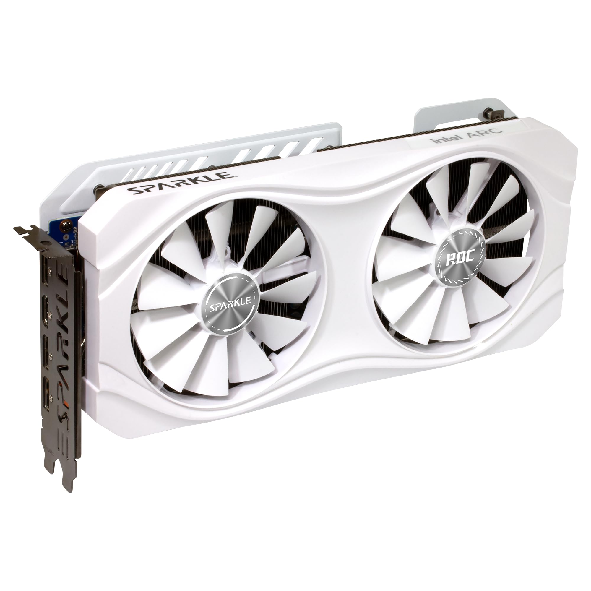 Sparkle Intel Arc A770 Roc Luna Oc Edition, 16Gb Gddr6, 2X Dbb 100Mm Fan, 2.5-Slot, Metal Backplate, Luna White Edition, Sa770Rw
