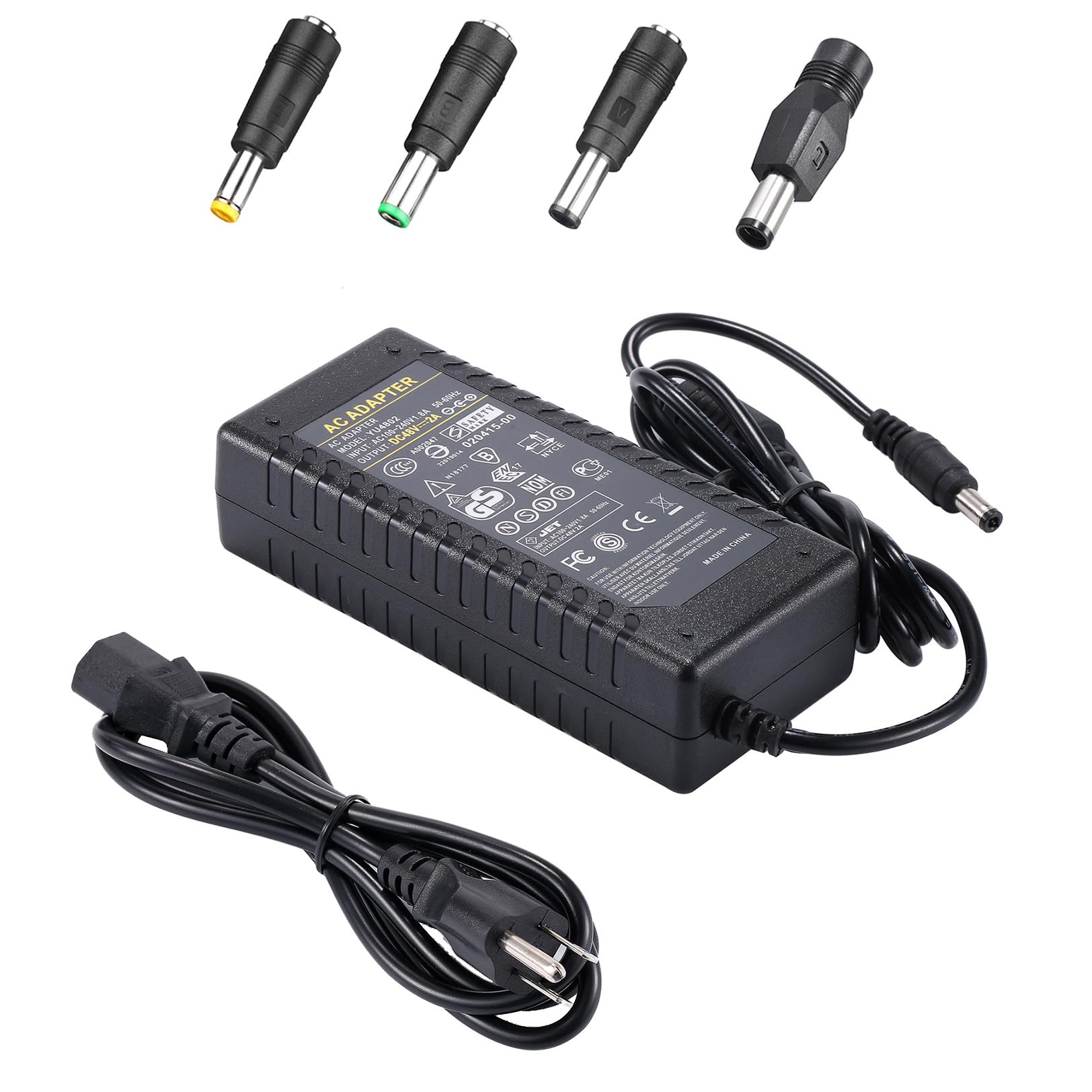 COOLM 48V 2A Power Supply Adapter 144W for PoE Injector Lorex NVR Network