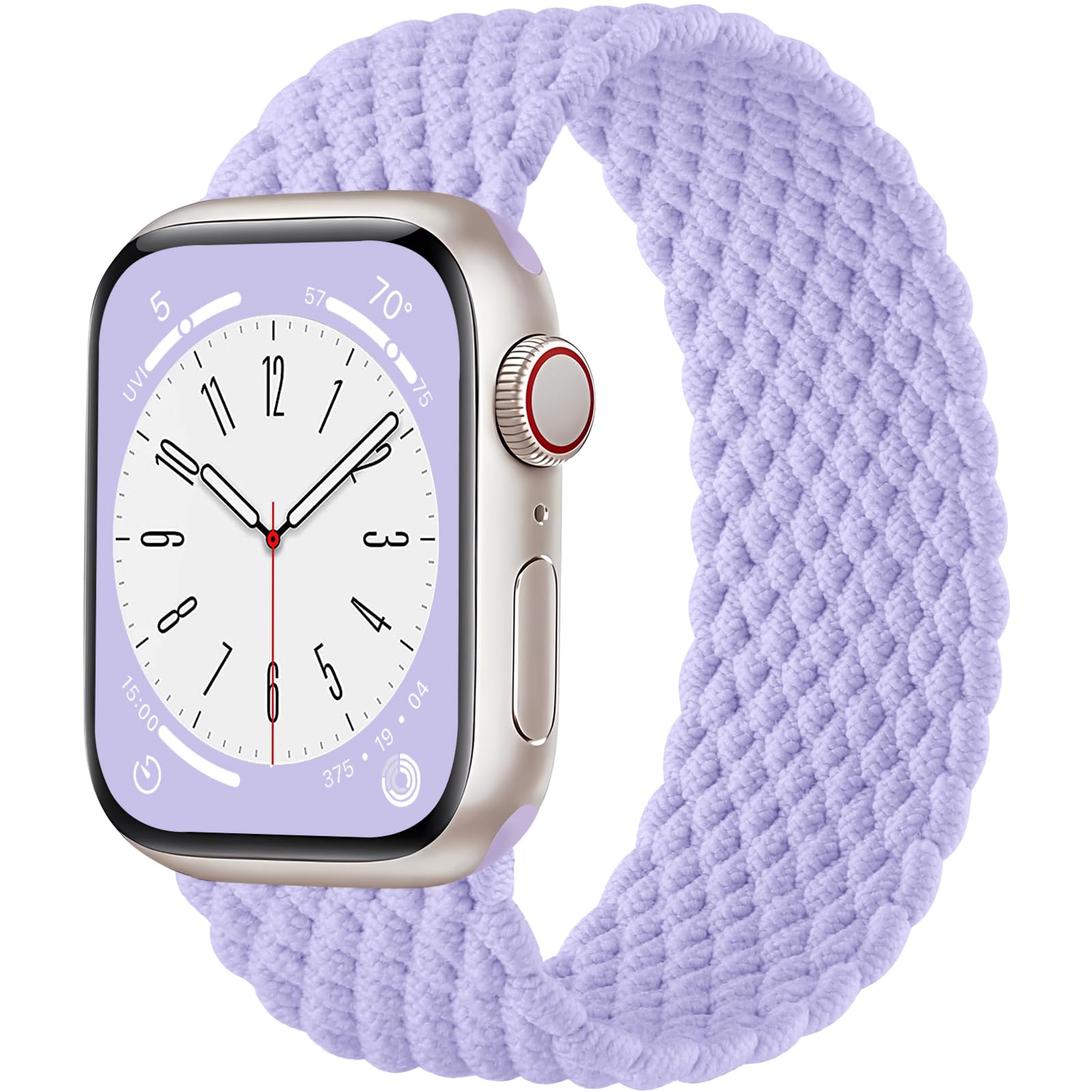 Zedoli Braided Solo Loop Compatible With Apple Watch Se Band 40Mm 38Mm 41Mm 42Mm Women, Adjustable Stretchy Nylon Solace Band El