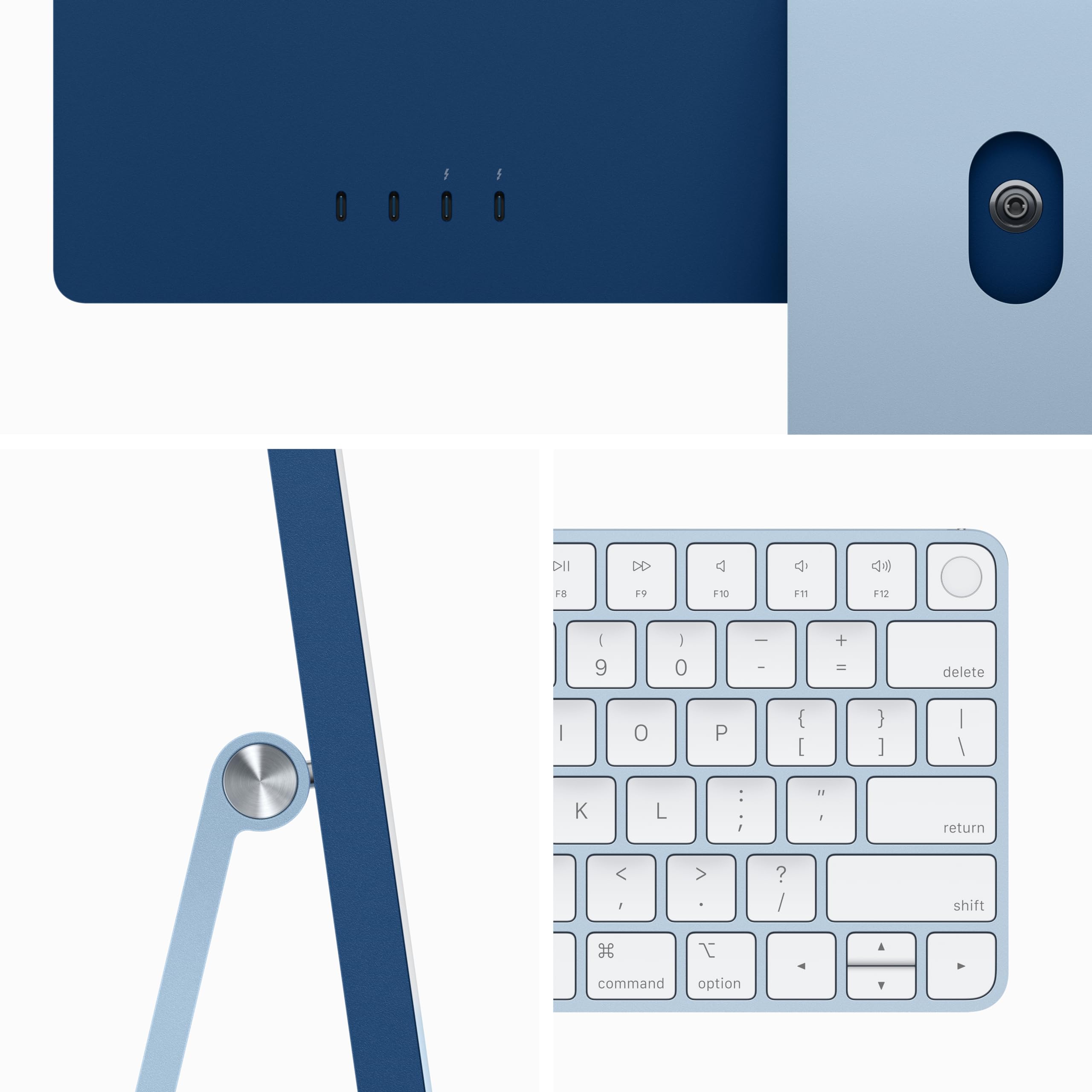 Apple 2023 iMac All in One Desktop Computer with M3 chip: 8 core CPU, 10 core GPU, 24 inch Retina Display, 8GB Unified Memory, 512GB SSD Storage, Matching Accessories. Works with iPhone/iPad; Blue
