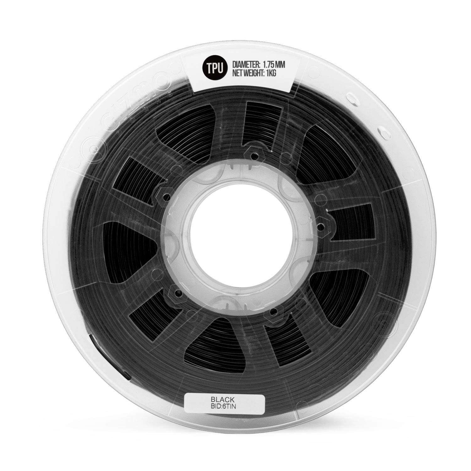 Gizmo Dorks Flexible Tpu 3D Printer Filament 3Mm (2.85Mm) 1Kg, Black