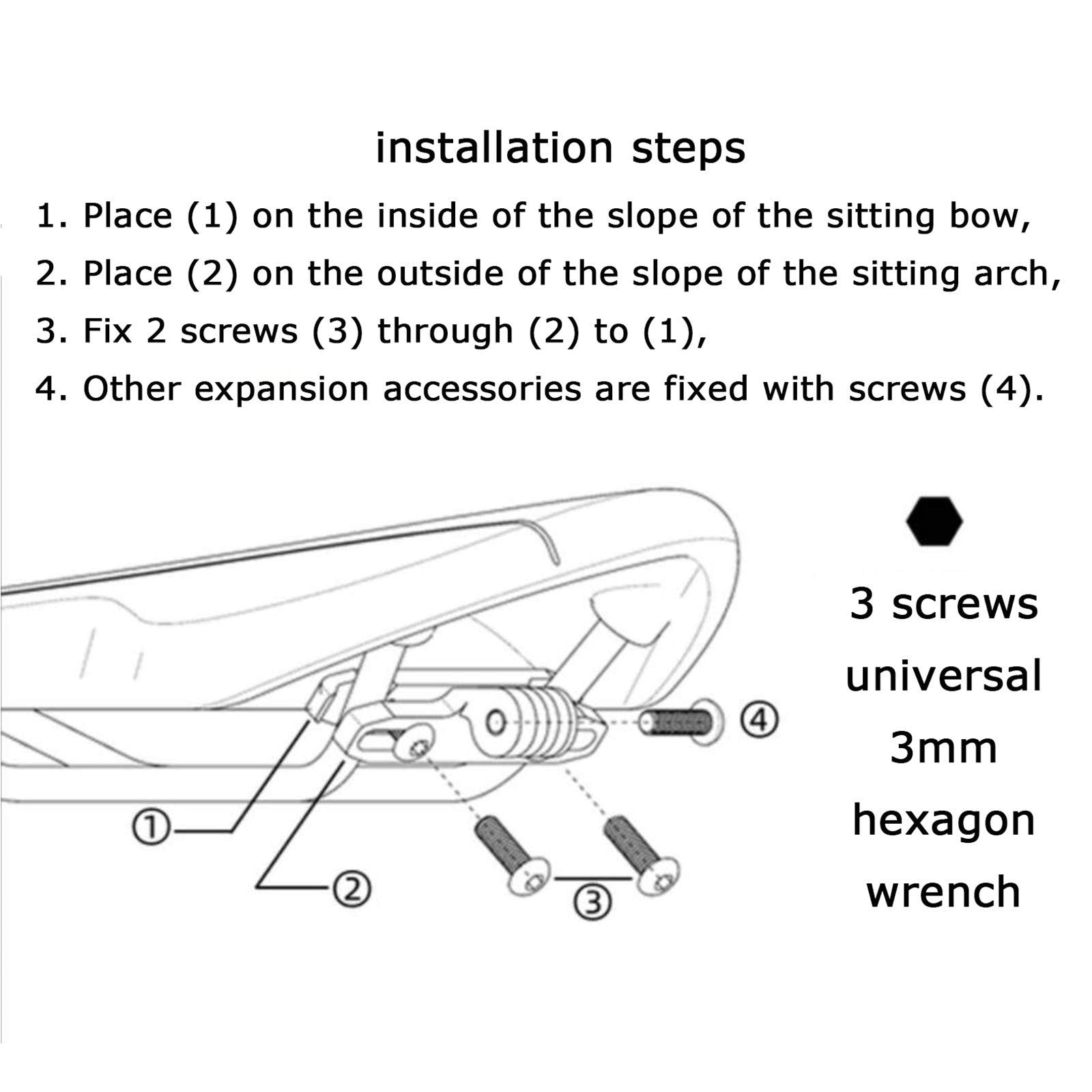 Huayuwa Bicycle Saddle Support Metal Seat Post Mount Fits For Garmin Varia Rearview Rtl515 Rtl510 Edge520 Edge820 Edge1030 Cycli