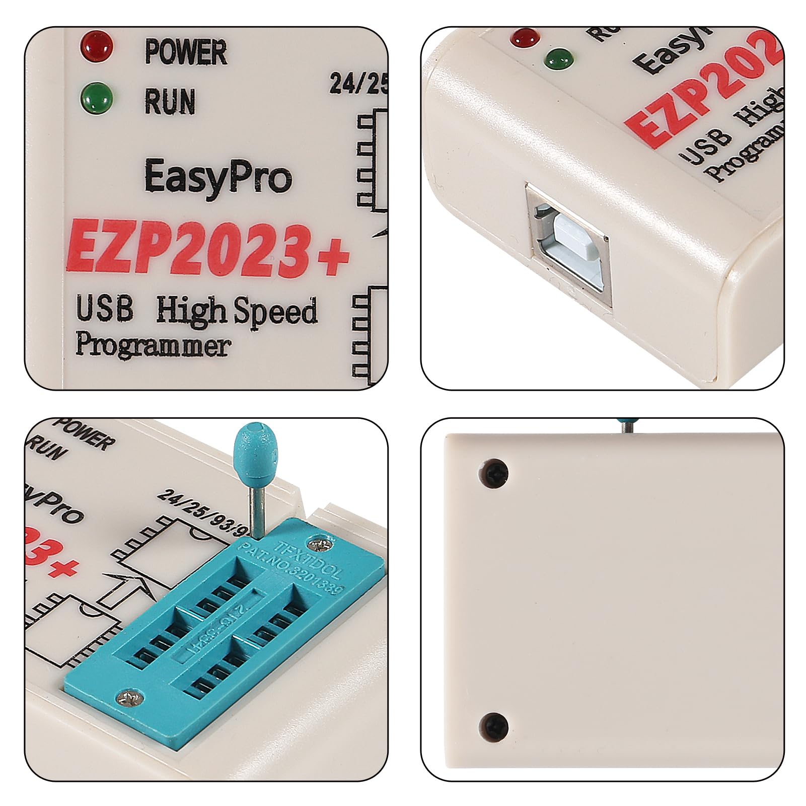 Ezp2023 Usb Programmer High Speed Usb For Eeprom Flash Programmer For 24 25 93 Bios 25T80 Burn Offline Copy (Usb Programmer + 15 Adapter)