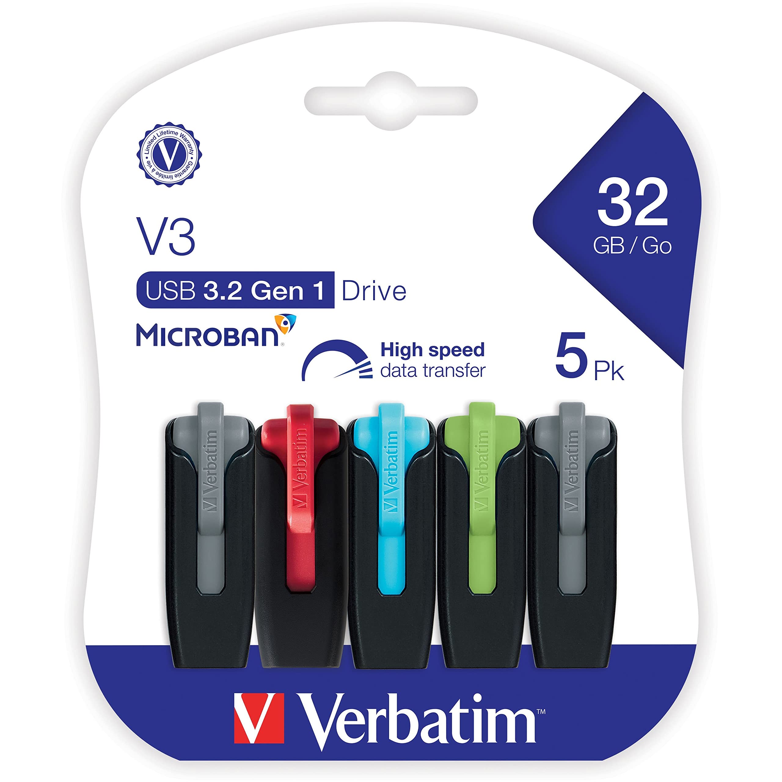Verbatim 32Gb V3 Usb 3.0 5Pk