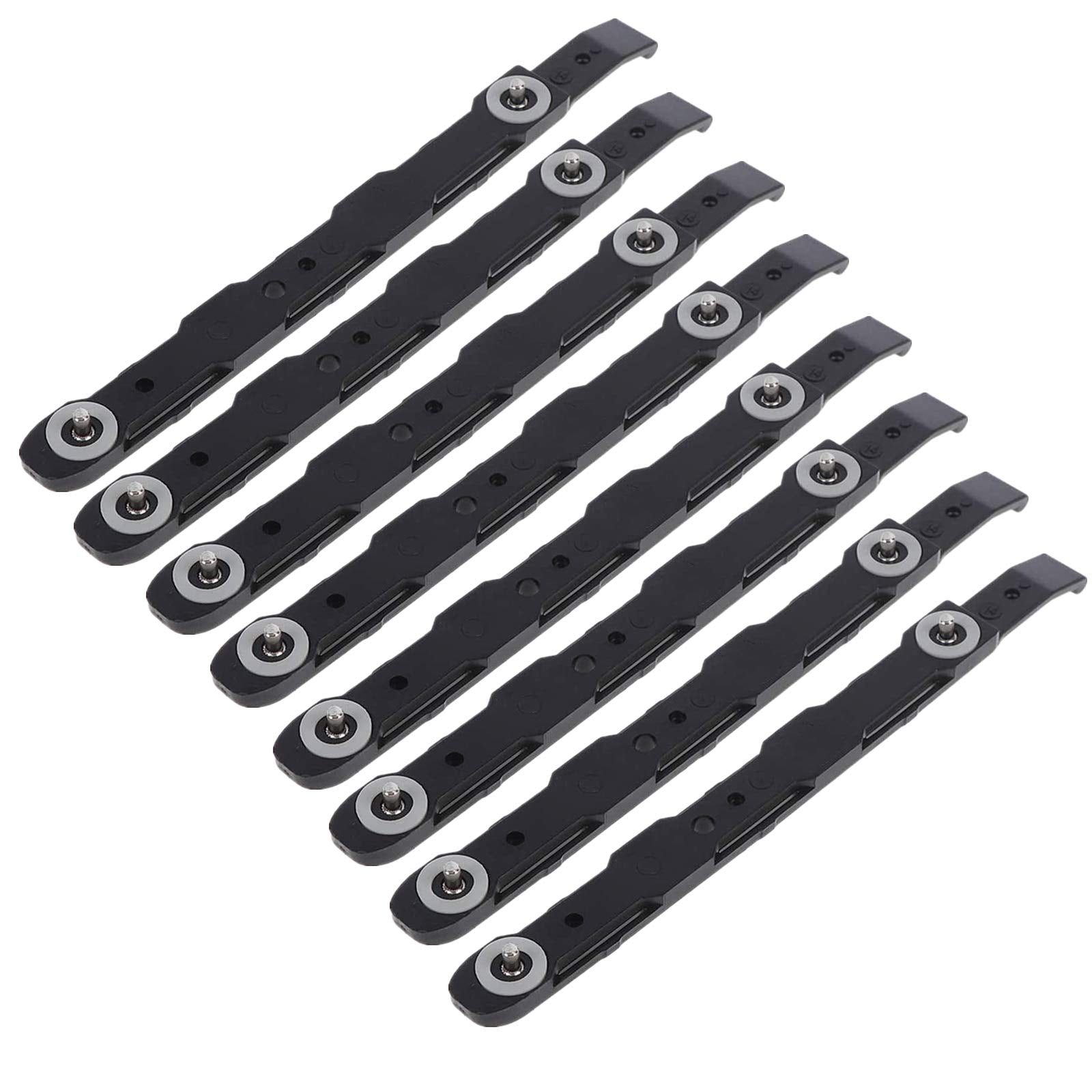 8 Pack Chassis Hard Drive Mounting Plastic Rails Chassis Hard Drive Rails, Black