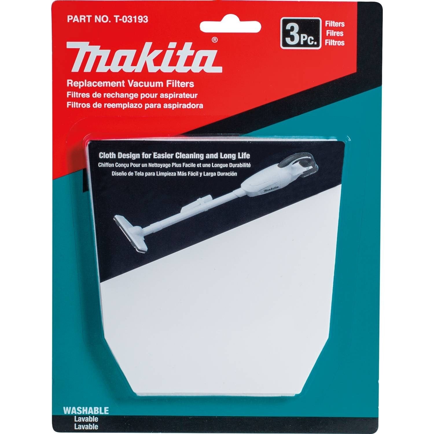 Makita T 03193 Cloth Vacuum Filter (3 Pack)