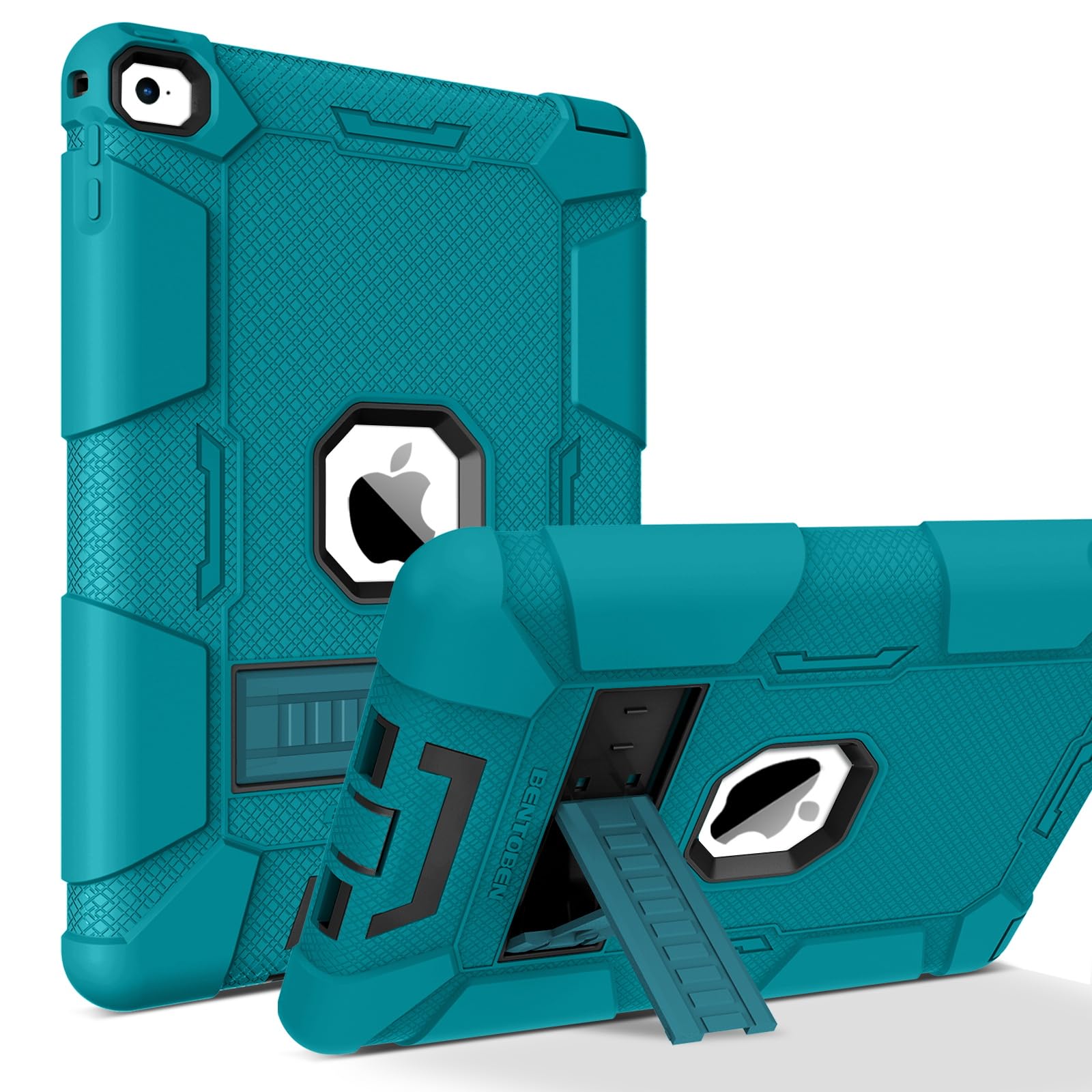 Bentoben Ipad Air 2 Case, [Hybrid Shockproof Case] With Kickstand Rugged Triple Layer Shock Resistant Drop Proof Case Cover For