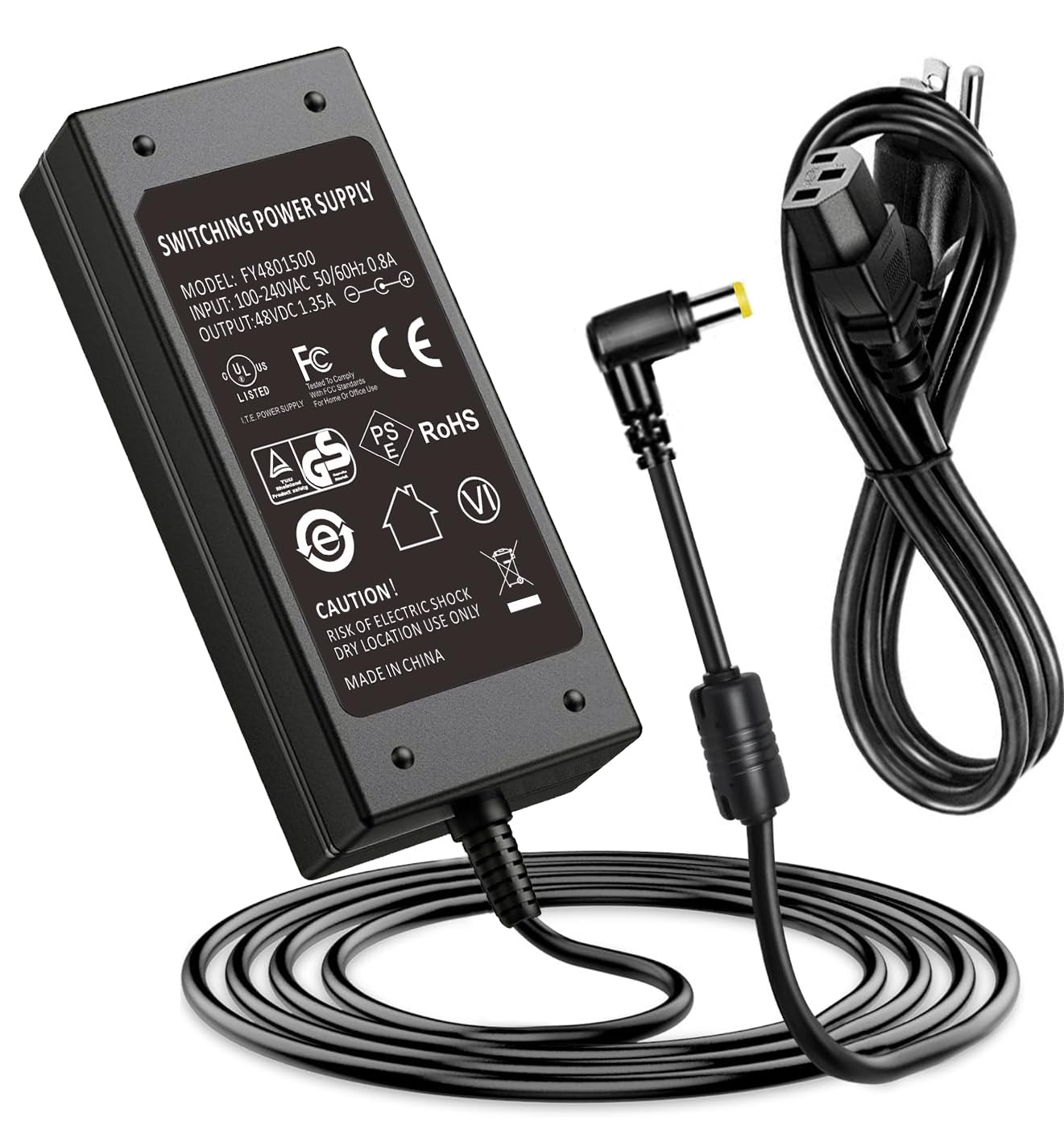 Ul Listed 48V 60W Power Supply Adapter For Poe Switches, Injectors, Routers And Transformers