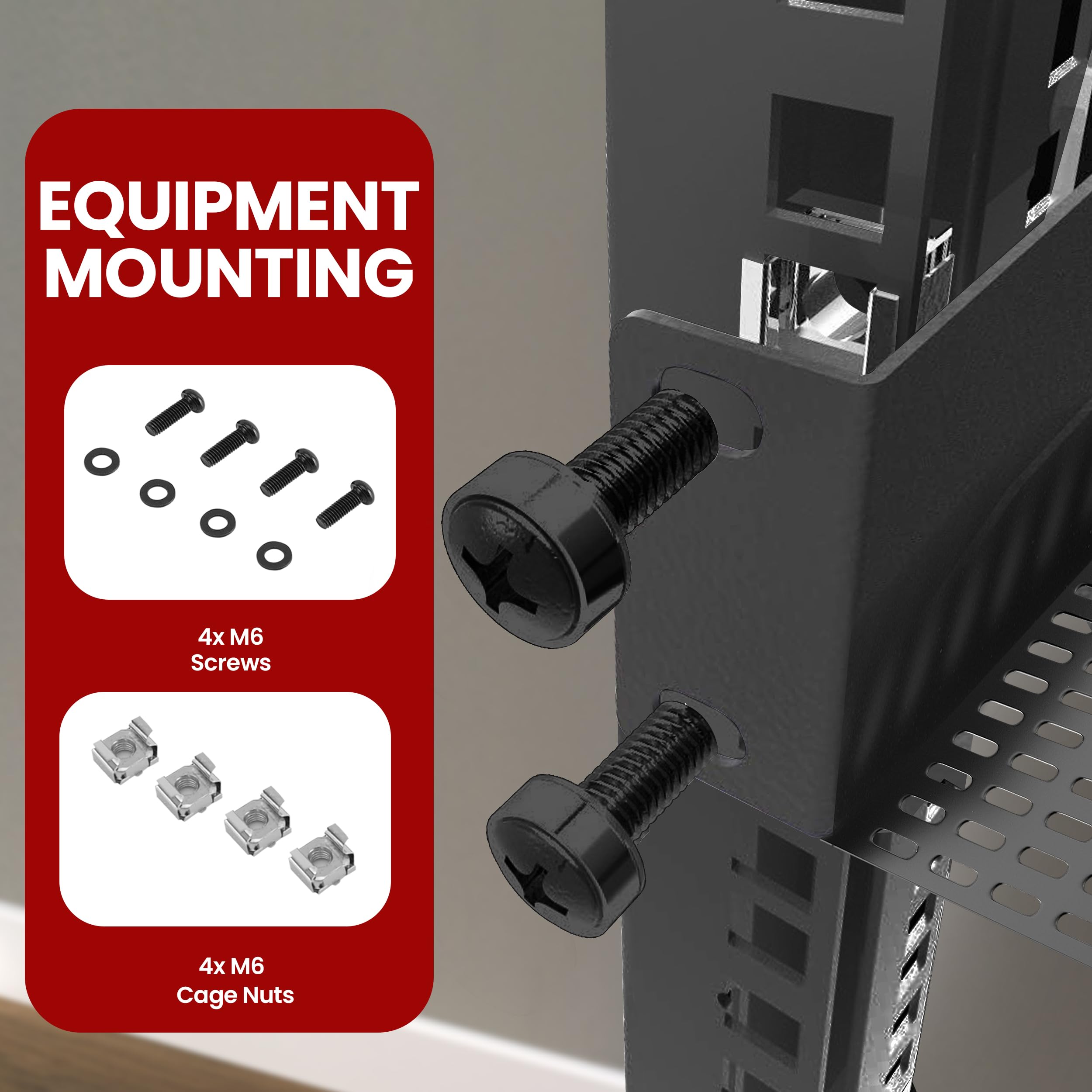 Pyle 19-Inch 1U Server, Vented Shelves For Good Air Circulation Cantilever Wall Rack, Universal Device, Cabinet Shelf, Computer