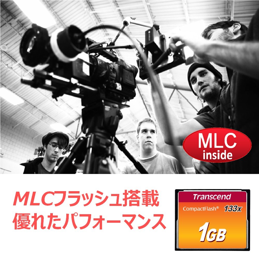 Transcend TS1GCF133 1GB 133X Compact Flash Card