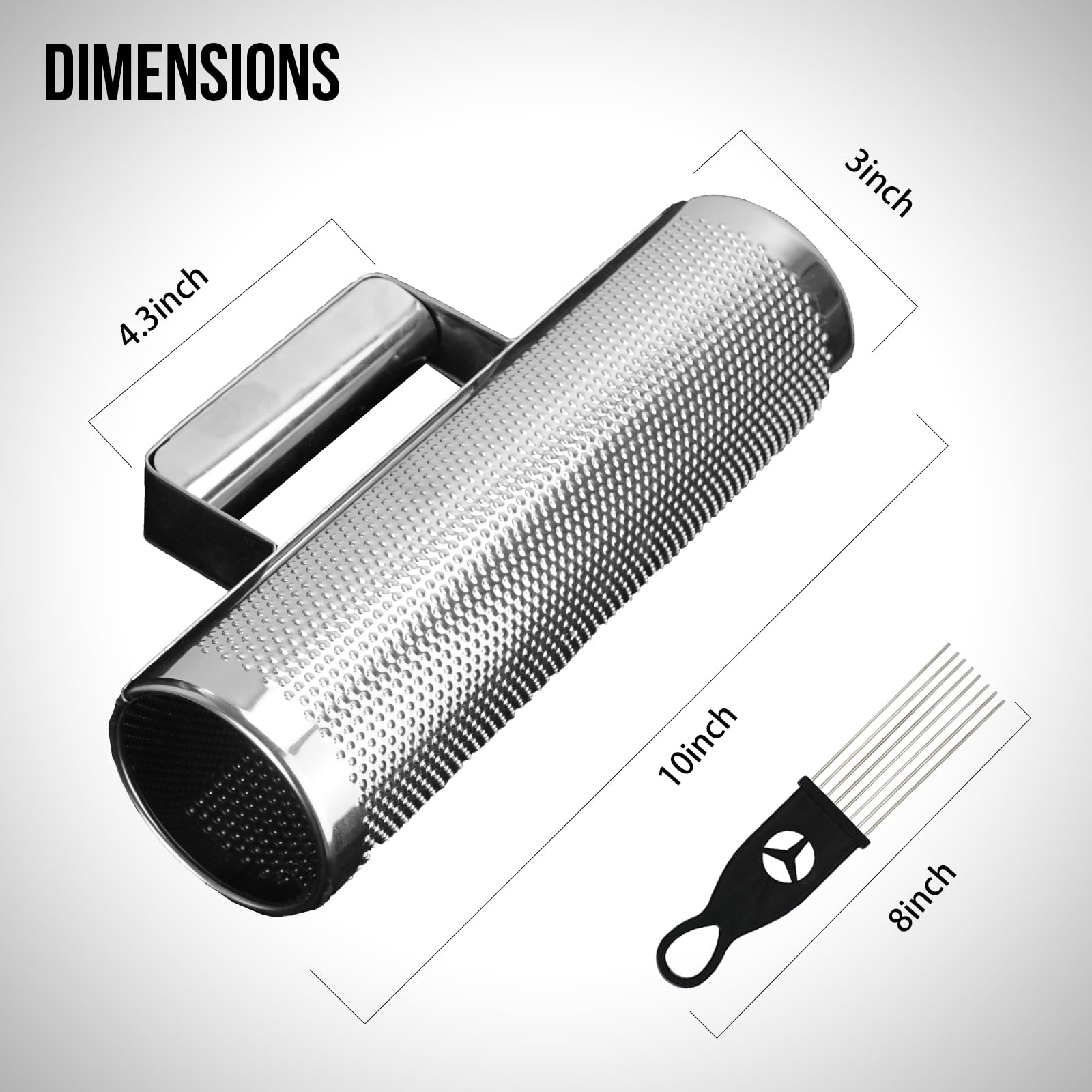 Soulmate Guiro Instrument 10''X3'' Stainless Steel Guiro Latin Percussion Instrument With Scraper Professional Band Accompanimen