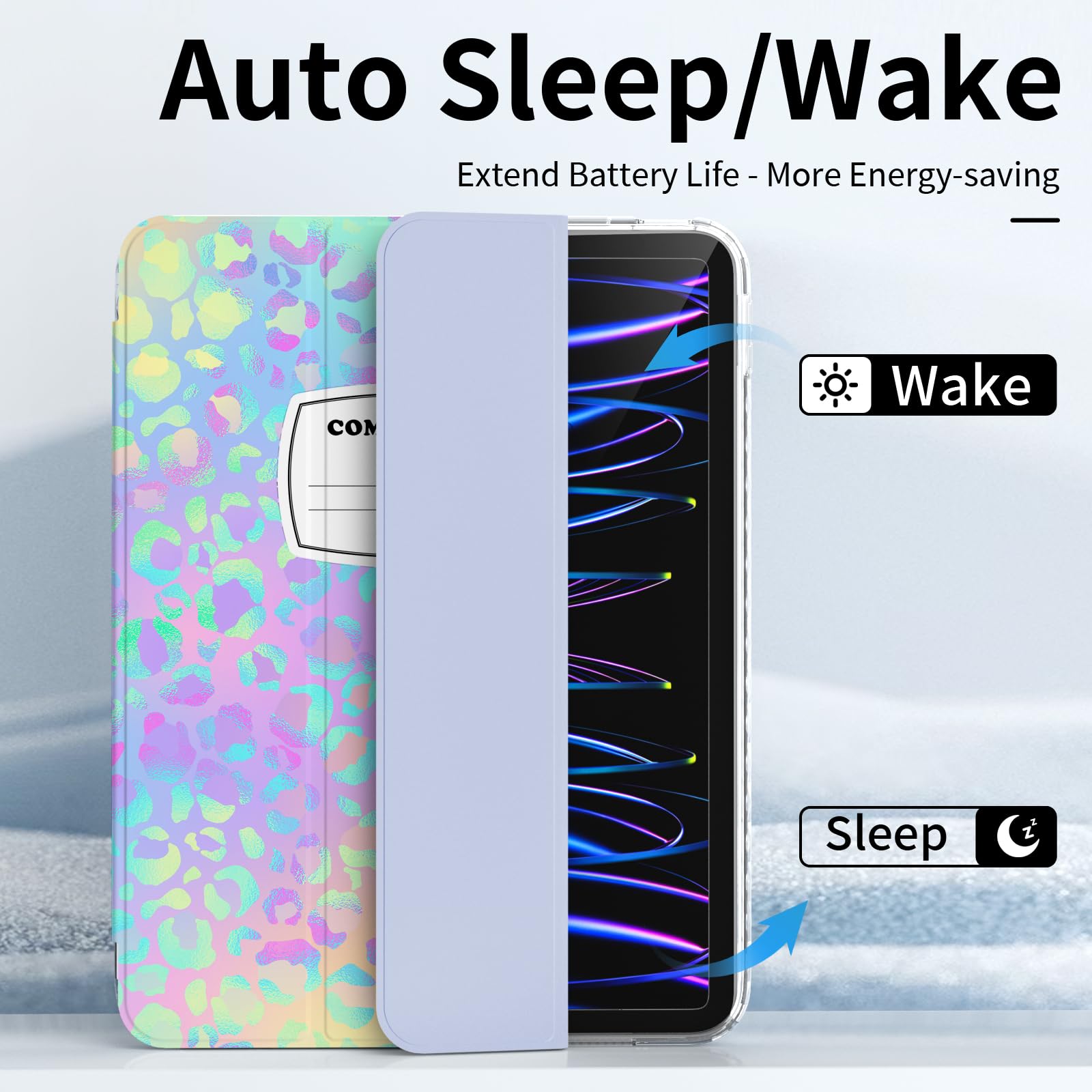 Piznernico Slim Trifold Case For Ipad Pro 11 Inch M4 5Th Generation 2024 (Model: A2836/A2837/A3006) With Pencil Holder, Shockpro