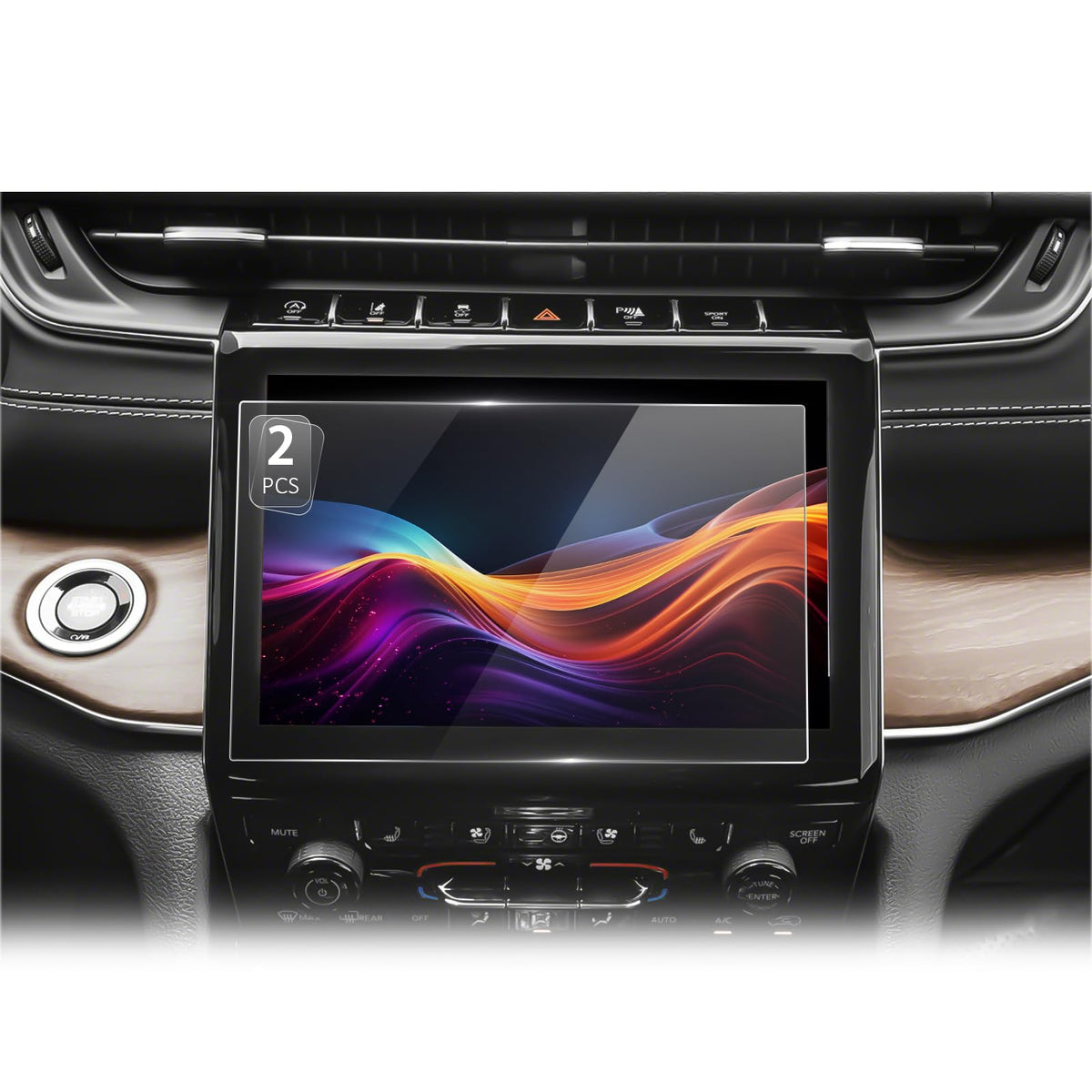 (2Pcs) Grand Cherokee /L Anti-Reflection Screen Protector, For Jeep Grand Cherokee L 2022 2023 2024 2025 Accessories, 10.1-Inch Touchscreen, Limited/ Overland/ Summit/ Reserve, Ultra-Clear, Anti-Glare, 2Pcs