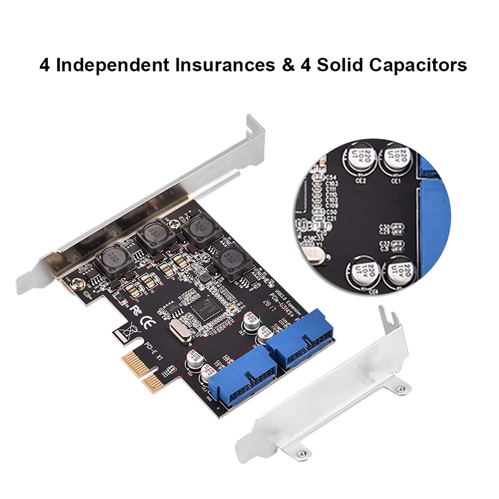 Pci E To Usb 3.0 Expansion Card Pci E To Usb 3.0 19 Pin 2 Port Adapter 5Gbps Super Fast Pciexpress Support Winxp, Win7, Win8, Wi