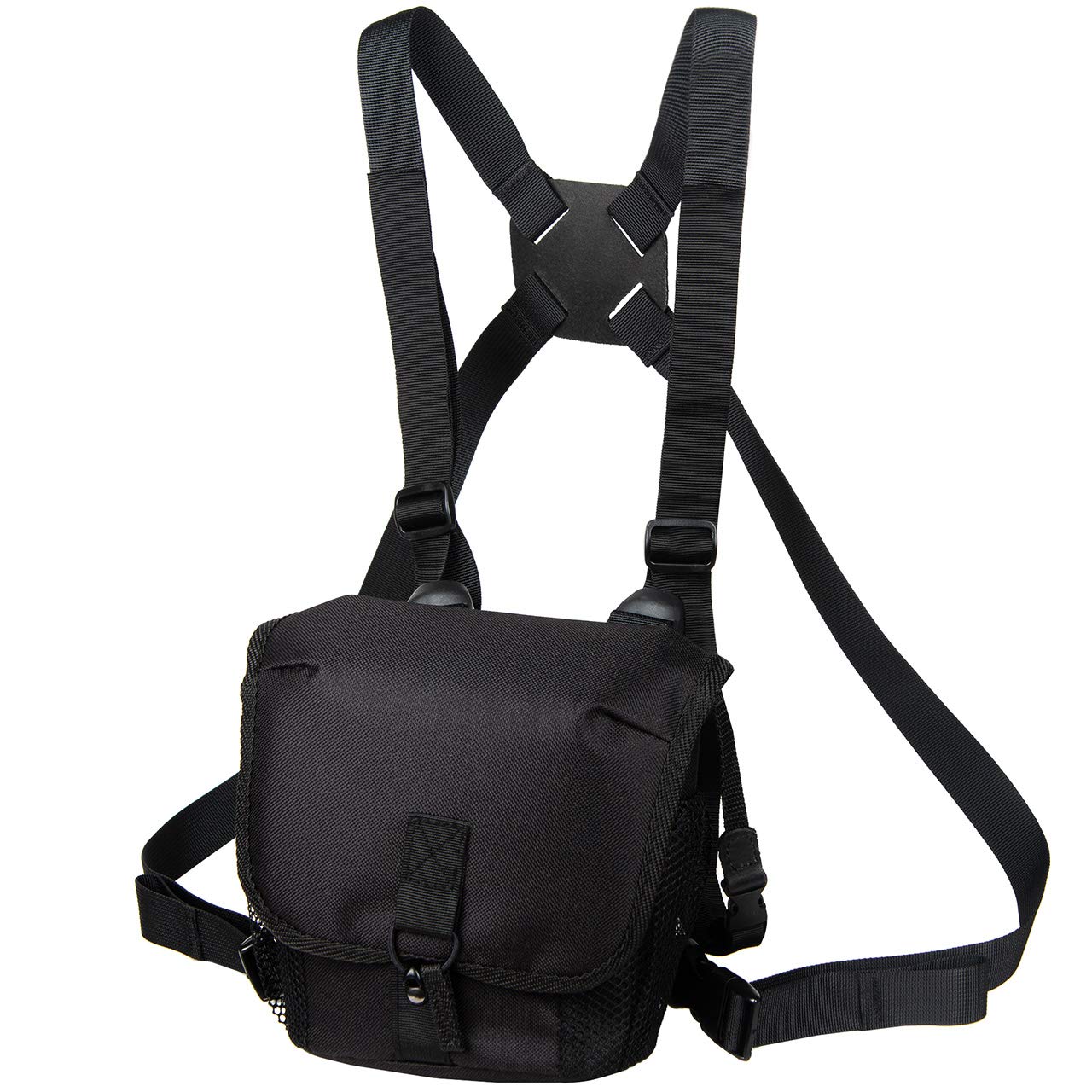 Binocular Harness, Optics Glasspak. Guide Binopack for Binoculars. Hunting and Hiking Binopack. (Black)