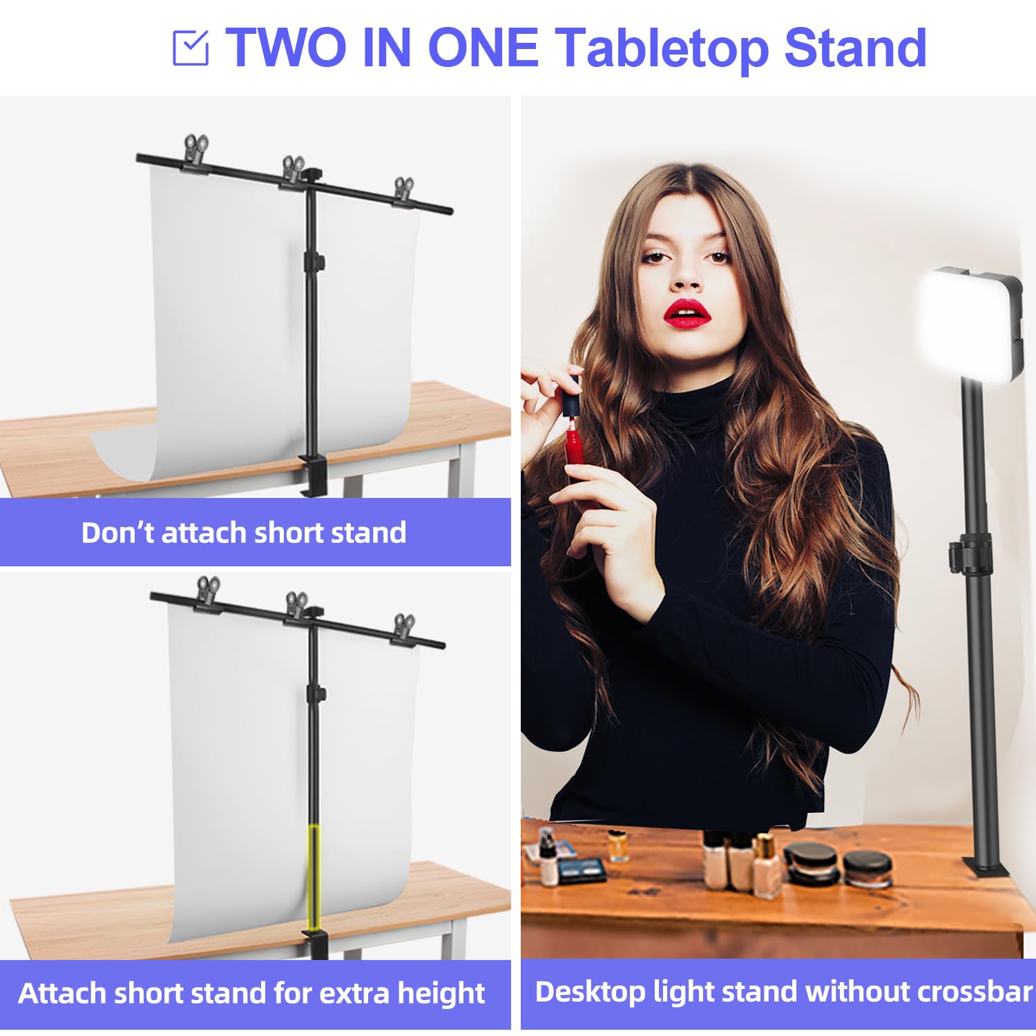 Jinsui Small Backdrop Stand 2.5X3Ft, Adjustable Photo Backdrop Stand Kit With 3 Clamps, Portable Background Stand Support For Ph