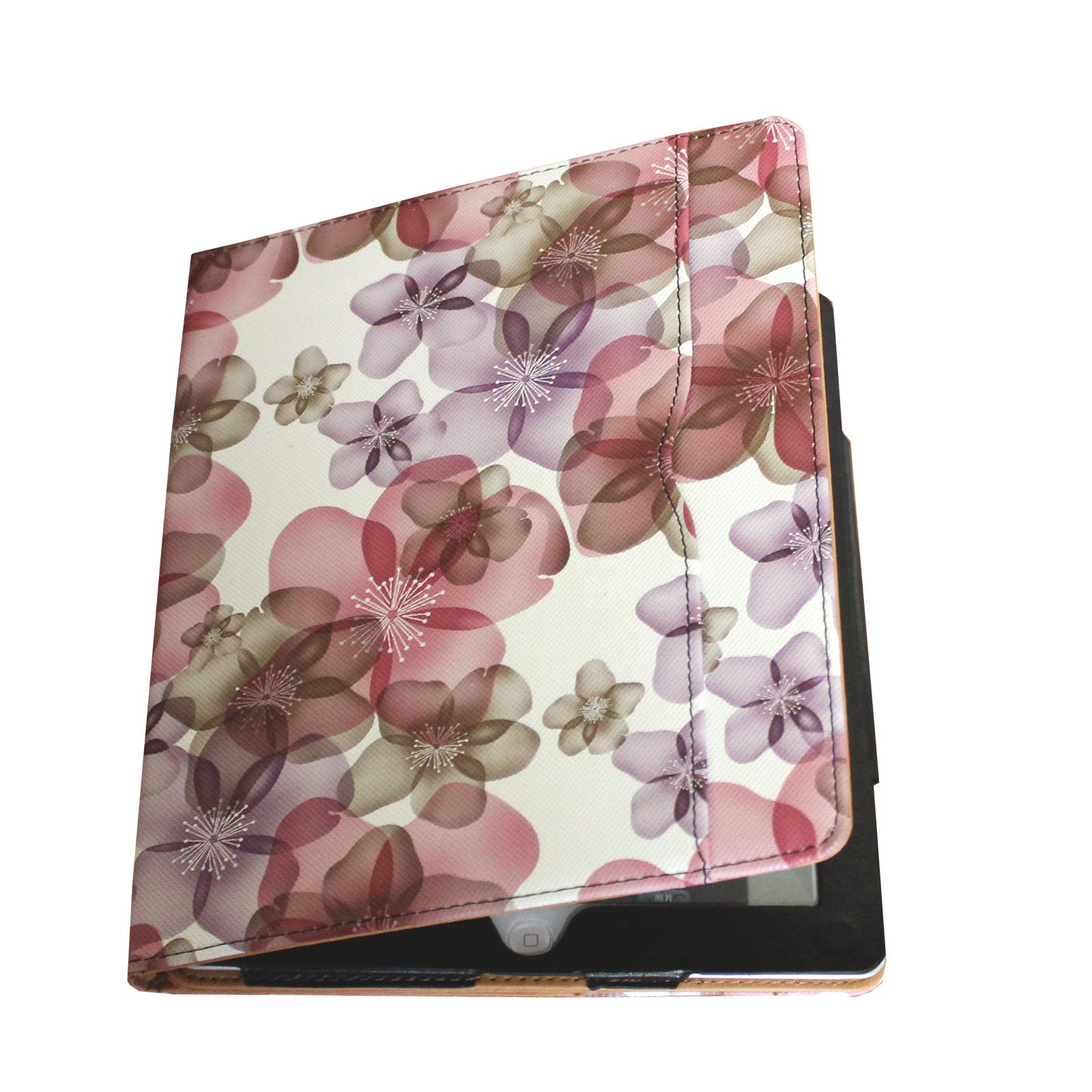 For Ipad 9.7 6Th/5Th Generation 2018/2017, Ipad Air/Air 2 Case, Jytrend Multi Angle Viewing Stand Folio Smart Cover With Pocket For A1893 A1954 A1822 A1823 A1474 A1475 A1476 A1566 A1567(Pink Flower)
