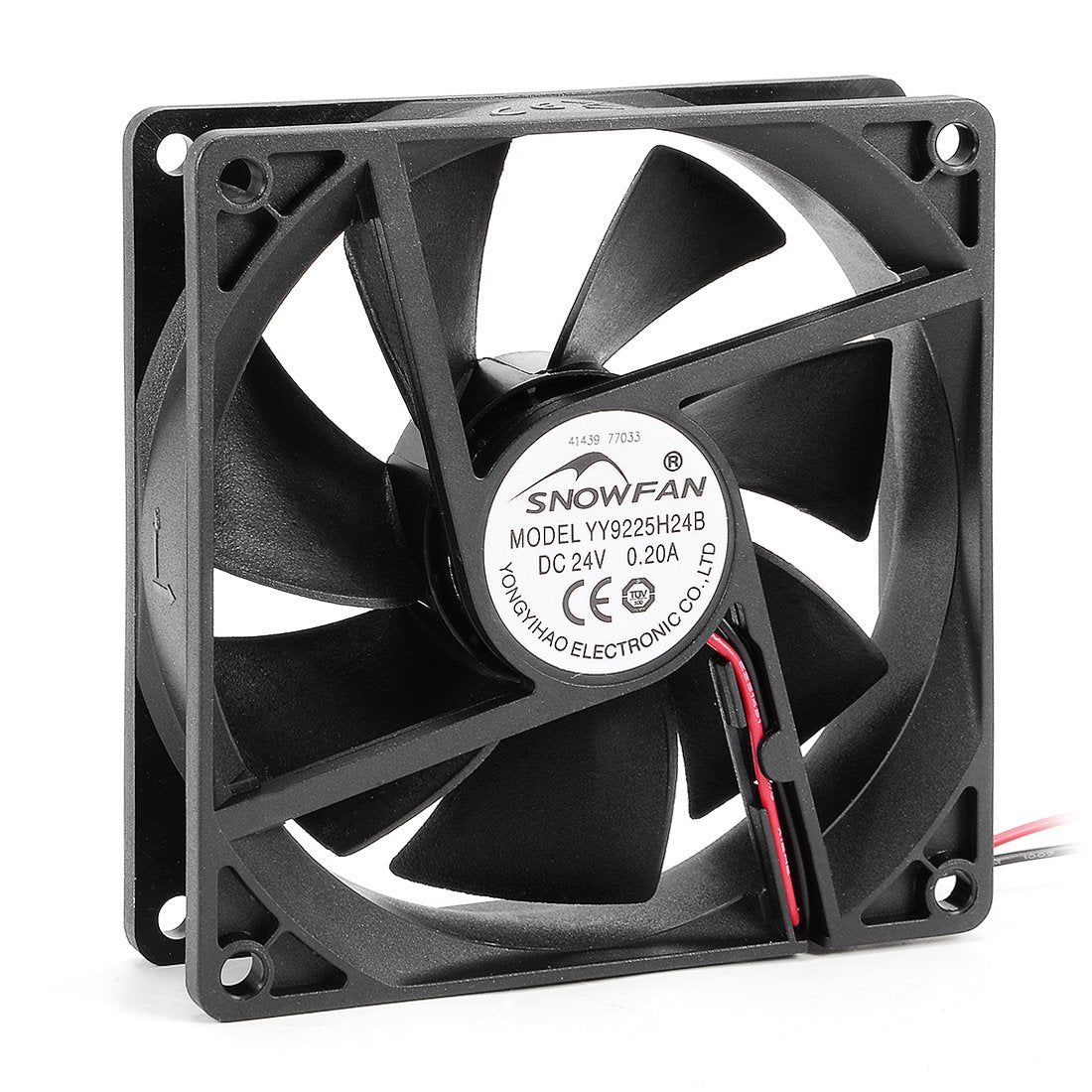 Uxcell 92Mm X 92Mm X 25Mm 9225 24V Dc Cooling Fan With Long Life Dual Ball Bearings