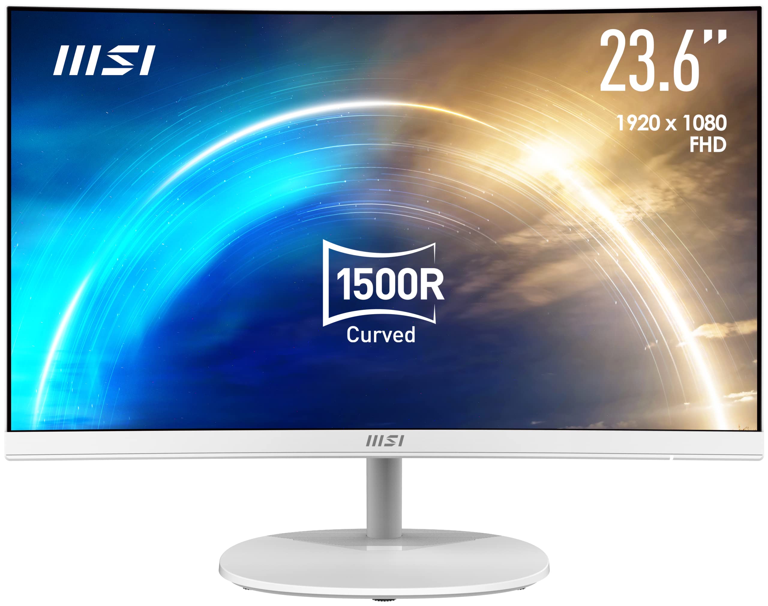 Msi Pro Mp241Caw, 27 '' Monitor, 1920 X 1080 (Fhd), Curved Va, 75Hz, Tuv Certified Eyesight Protection, 4Ms, Displayport, Hdmi, 