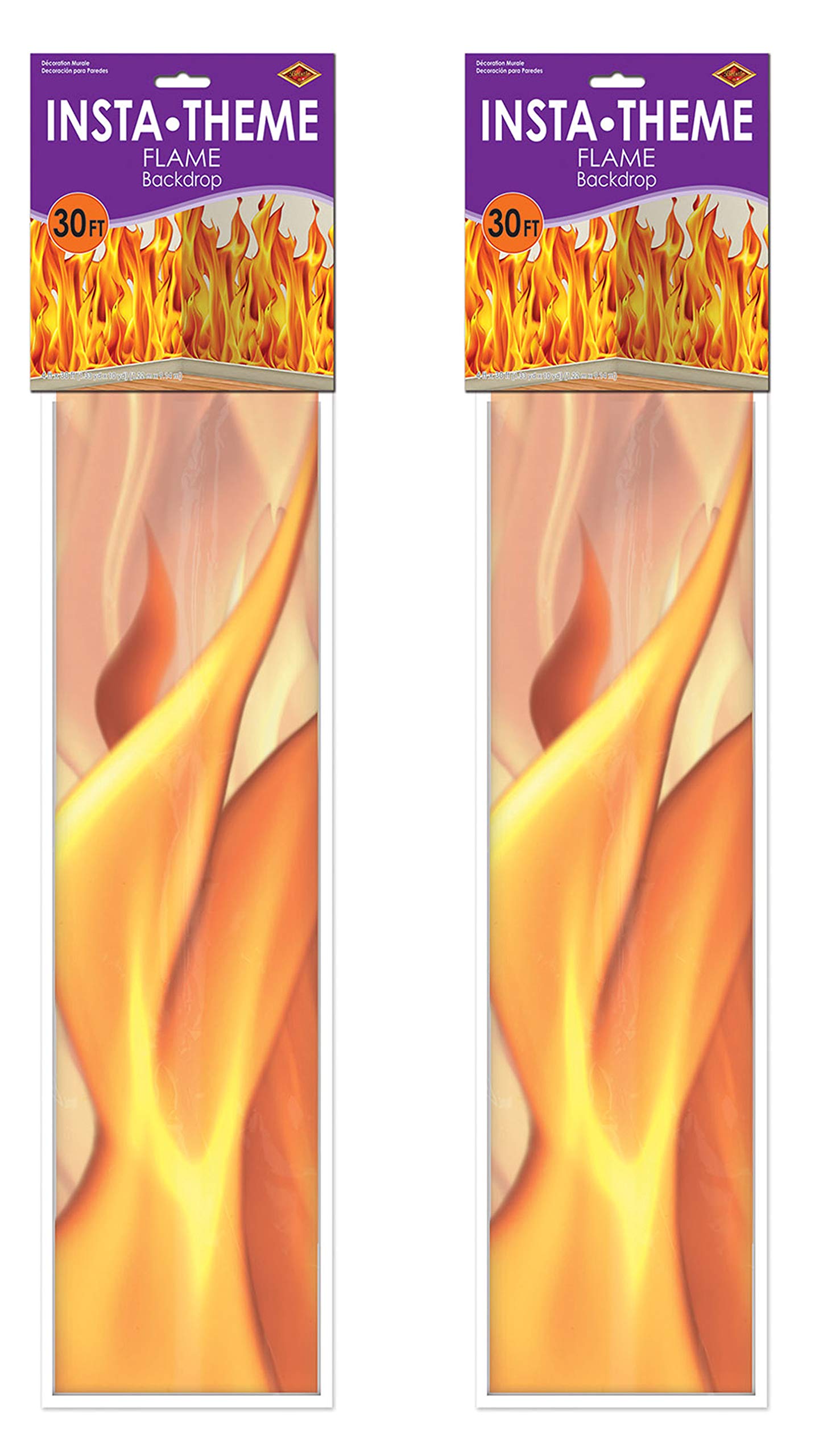 Beistle Flame Backdrop Pack Of 2