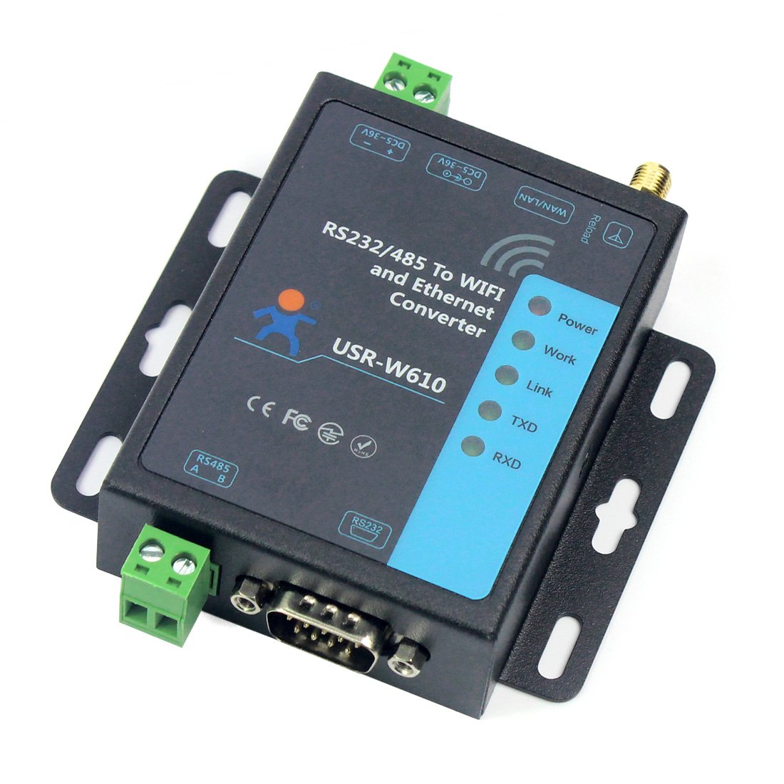 Serial To Wifi Ethernet Wireless Converter Rs232 Rs485 Serial Server(Usr W610)