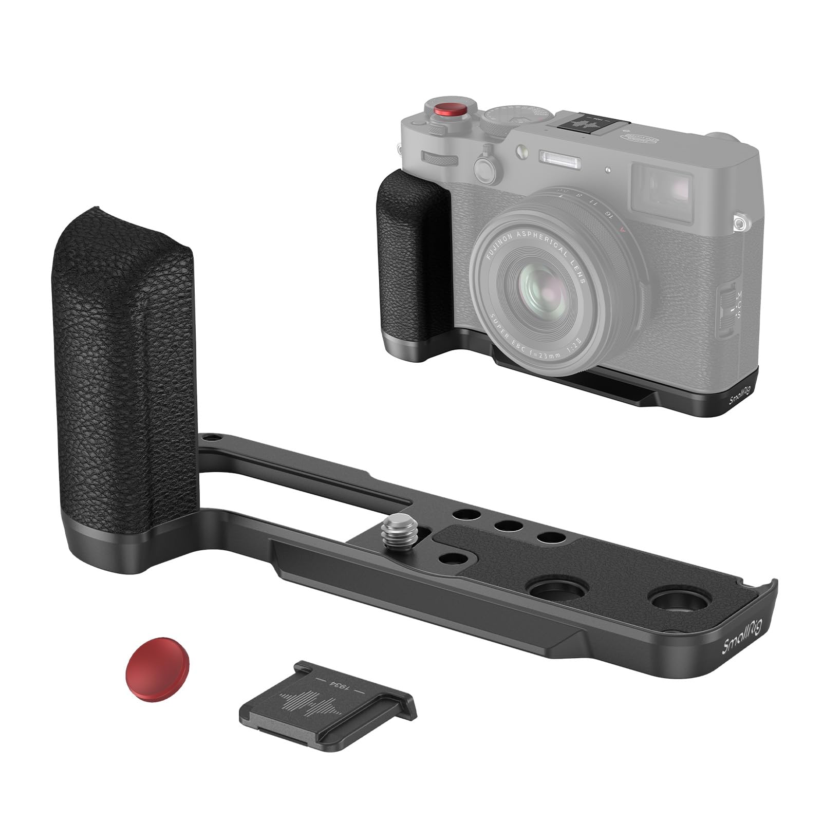 Smallrig X100Vi / X100V Handgrip L Shape Grip With Quick Release Plate For Arca, Lightweight Silicone Side Handle, Shutter Butto