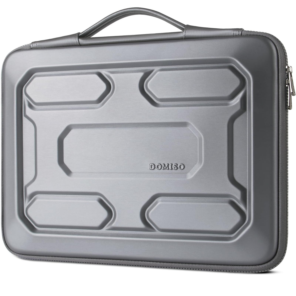 DOMISO 14 inch Laptop Sleeve with Handle Shockproof Computer Bag Waterproof EVA Protective Carrying Case for 14' ThinkPad E480/Yoga 920/13.5' Microsoft Surface Book/HP Pavilion 14 Stream 14, Silver