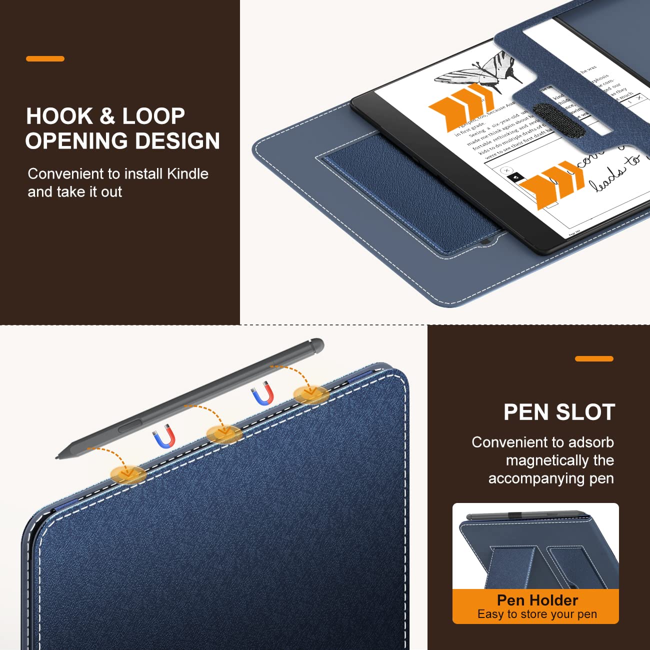 MoKo Case for 10.2' Kindle Scribe 1st Generation   2024/2022 Release, Slim PU Shell Cover Case with Auto Wake/Sleep for Kindle Scribe 10.2 2024/2022, Indigo