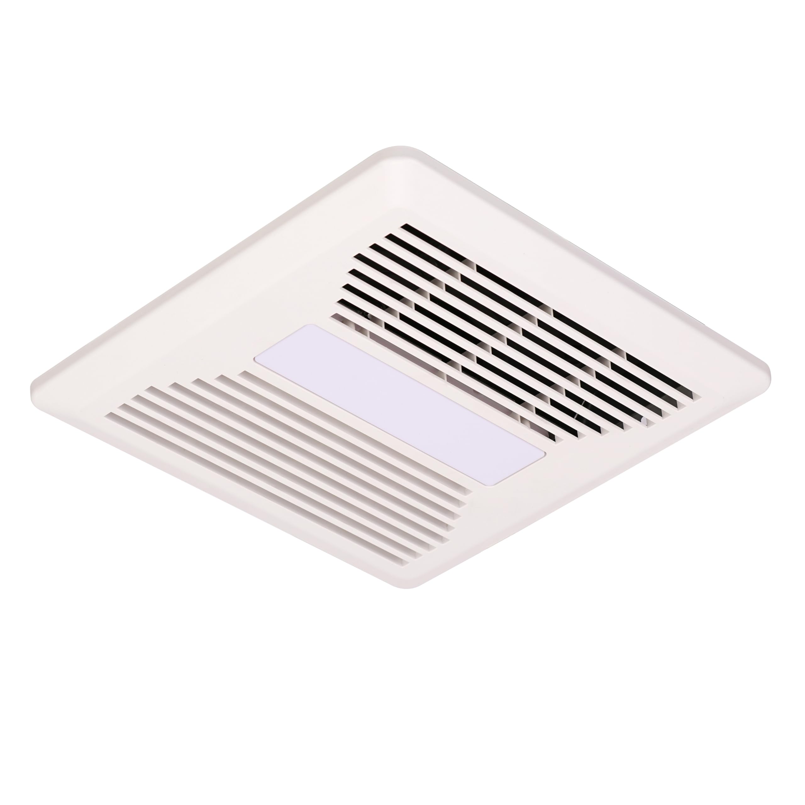 Good Housekeeping 84005 PowerFlow Pro Series 100 CFM 1.0 Sones Bathroom Exhaust Ventilation Fan with Light (4000K Integrated LED