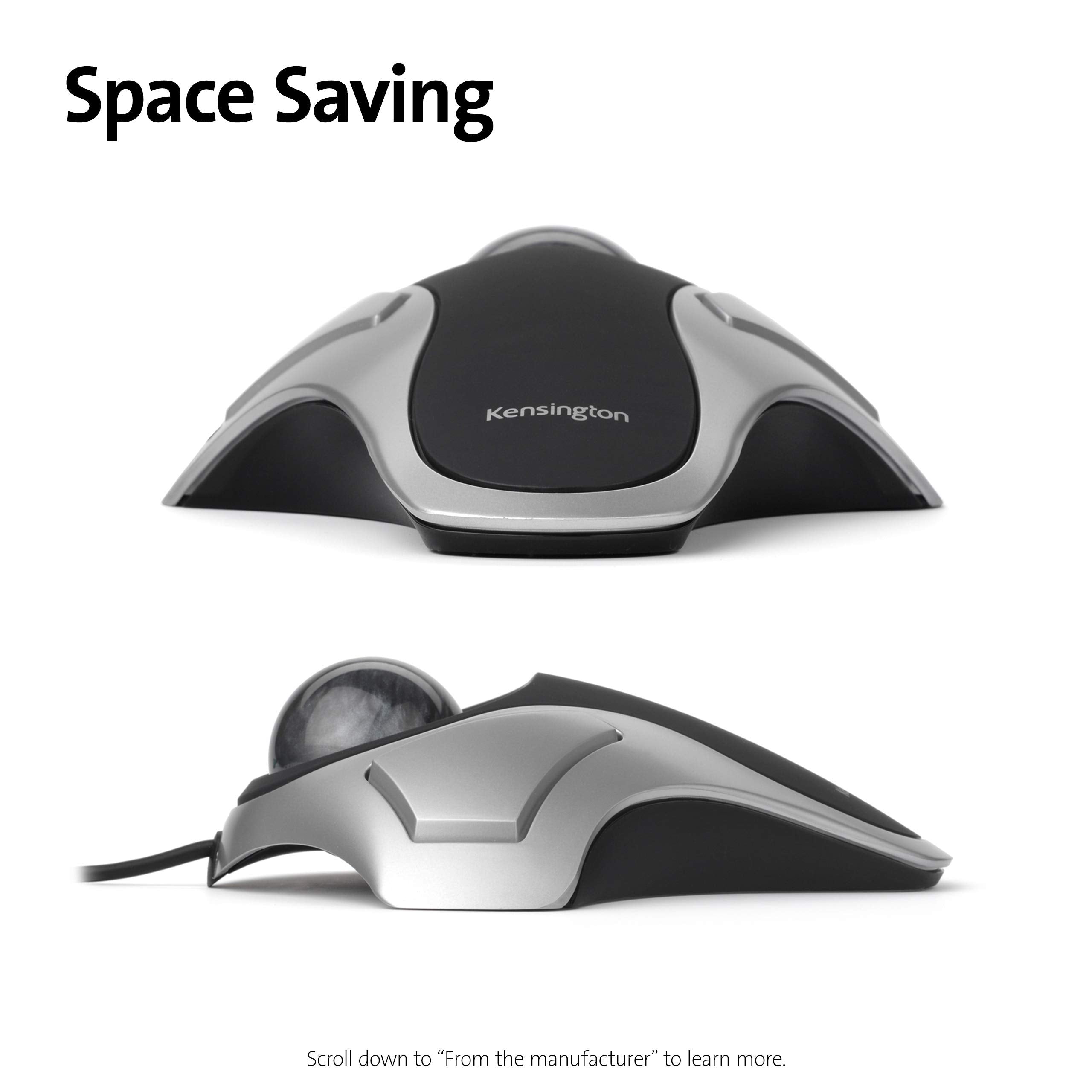 Kensington Orbit Trackball Mouse K64327F - Silver/Black, Ergonomic Design, Precision Control, Ideal for Home/Office Use