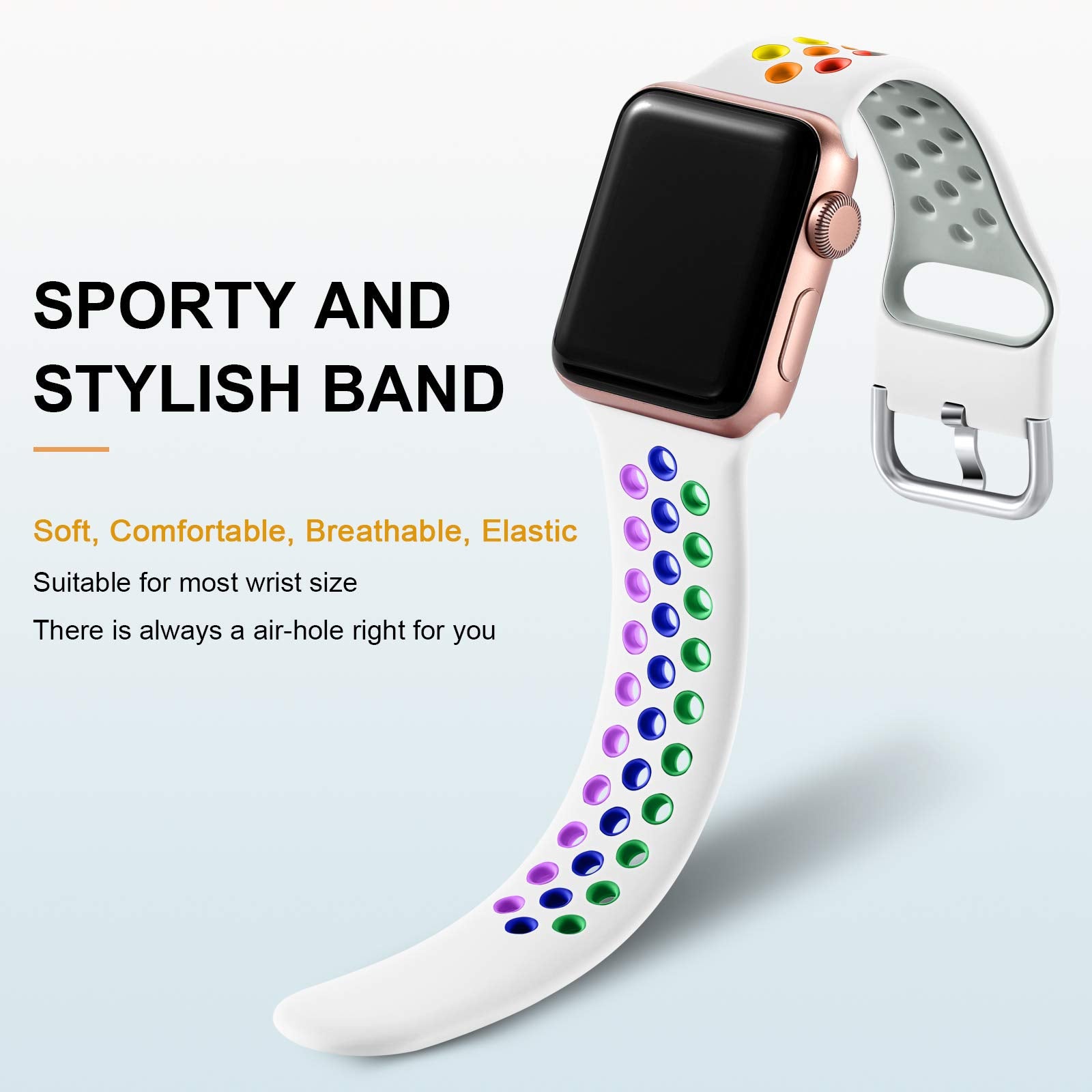 Lerobo 3 Pack Sport Band Compatible With Apple Watch Bands 44Mm 46Mm 45Mm 42Mm 49Mm Women Men,Soft Silicone Sport Strap Band For