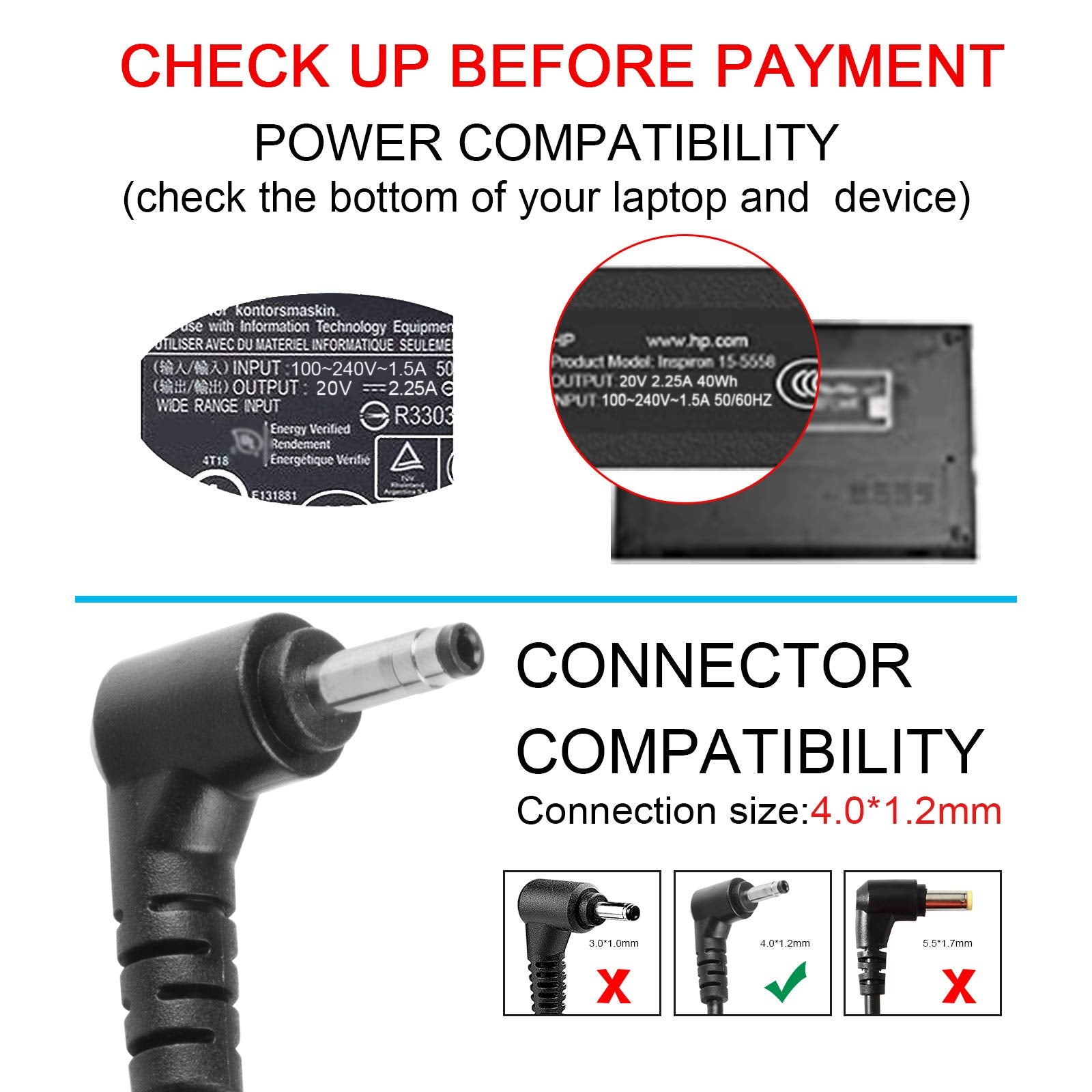 Ac Charger Adapter For Lenovo Ideapad 310 320 330 330S 310 15Abr 310 15Ikb 320 15Abr 320 15Iap 330 15Arr 330 15Igm 80Xm 80Xr 80X